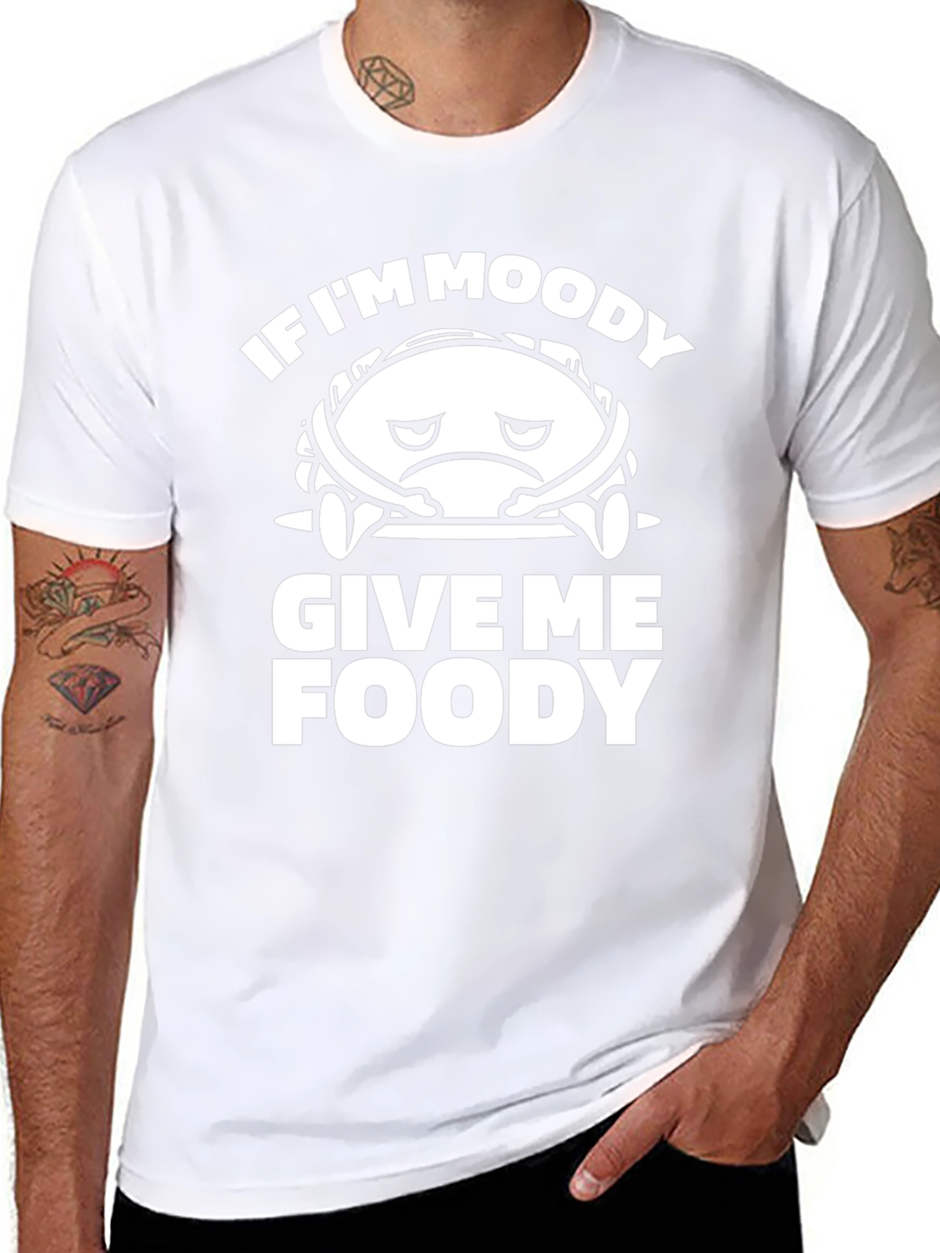 Moody Foody Graphic Tee - Funny Unisex T-Shirt