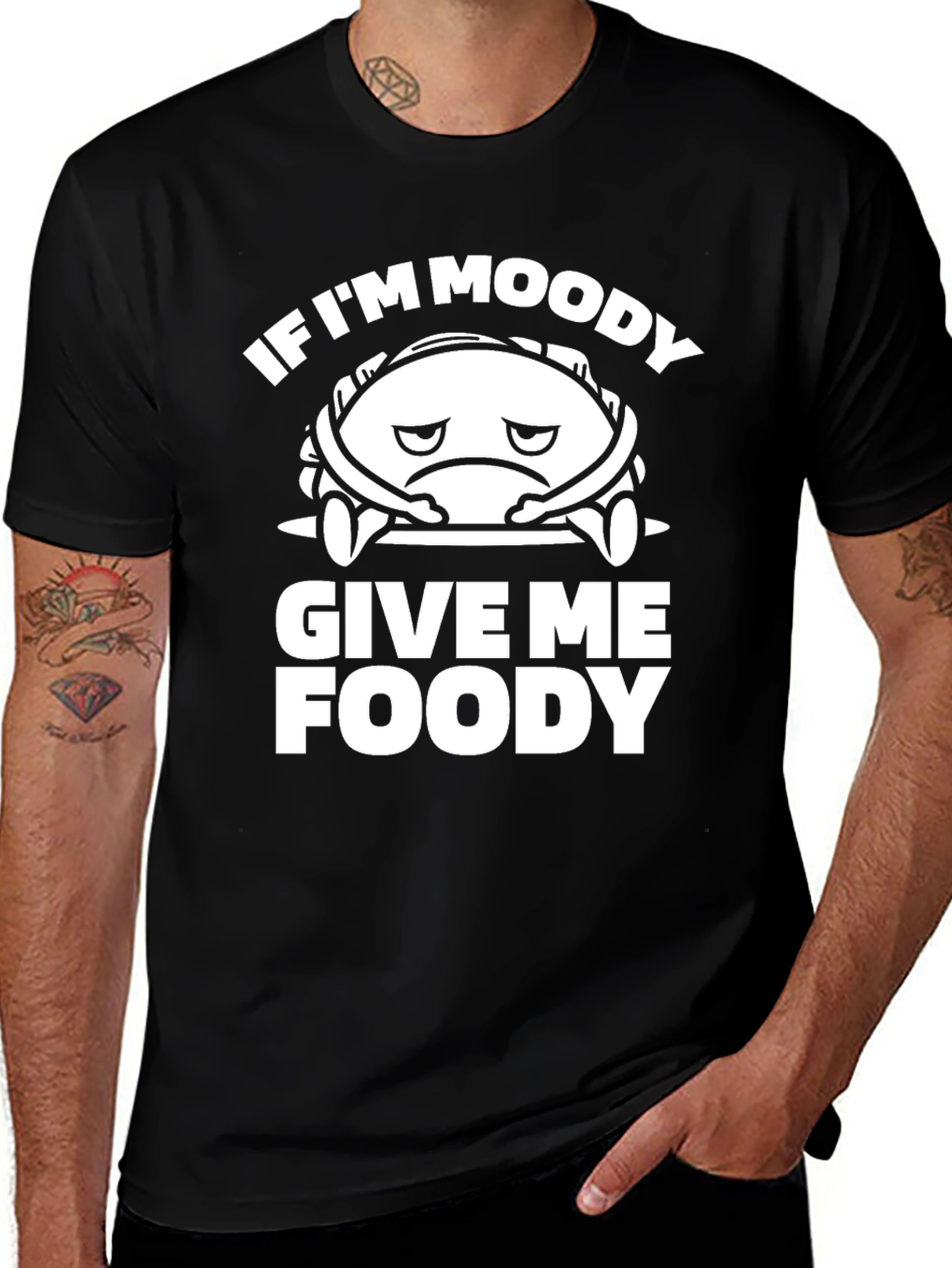 Moody Foody Graphic Tee - Funny Unisex T-Shirt
