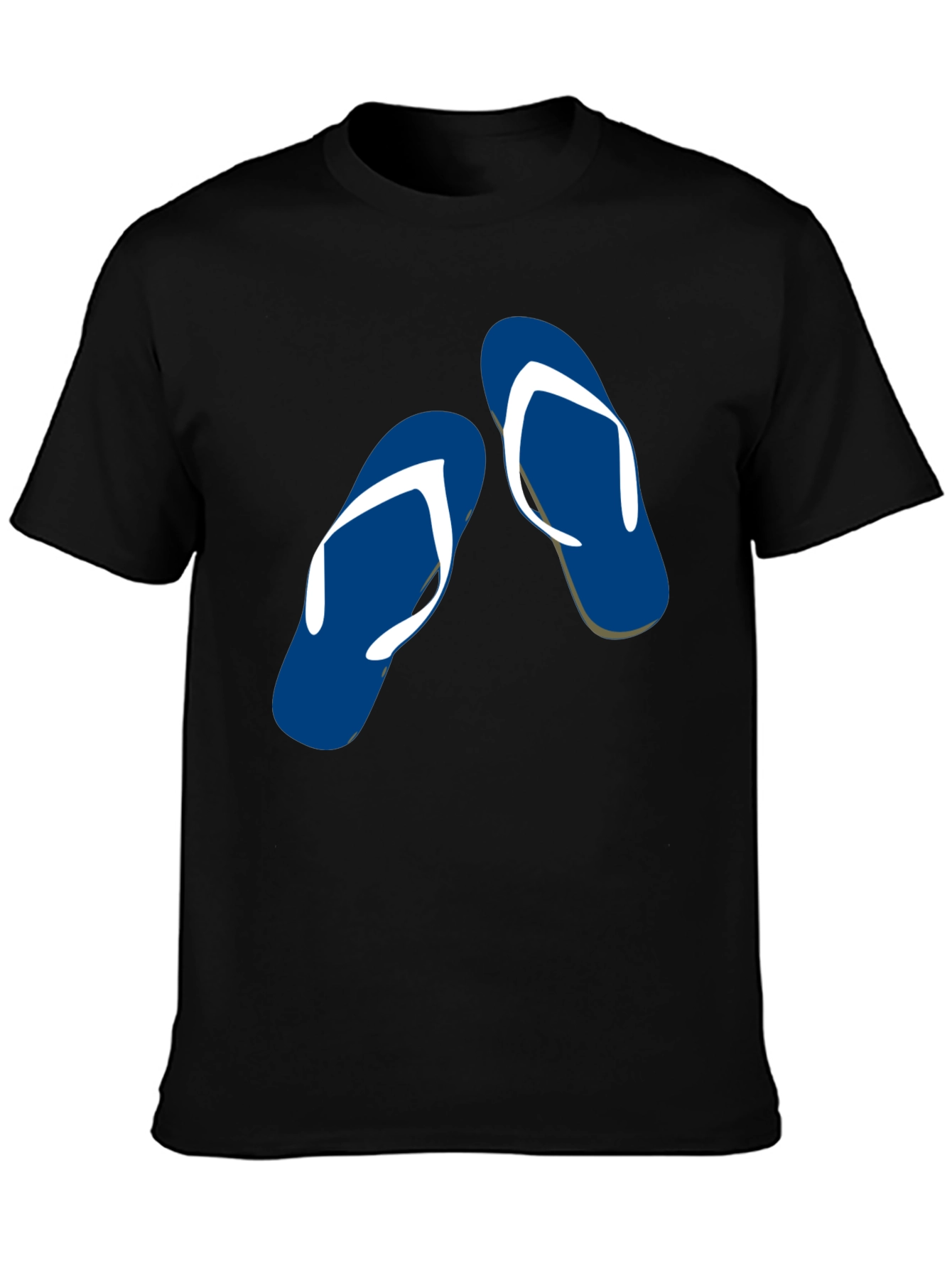 Flip Flop Graphic Tee - Black Cotton Comfort