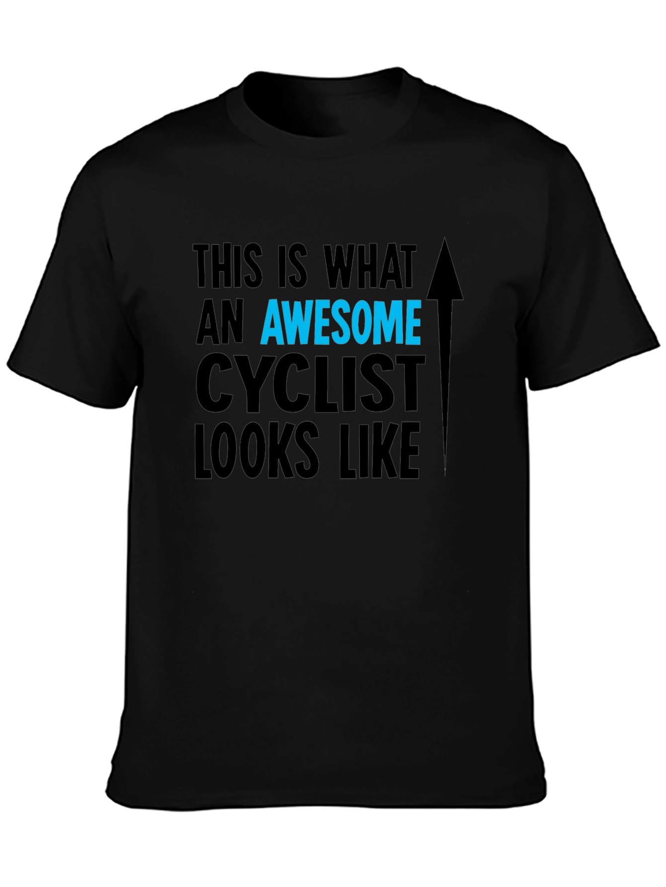 Awesome Cyclist Graphic Tee - Black