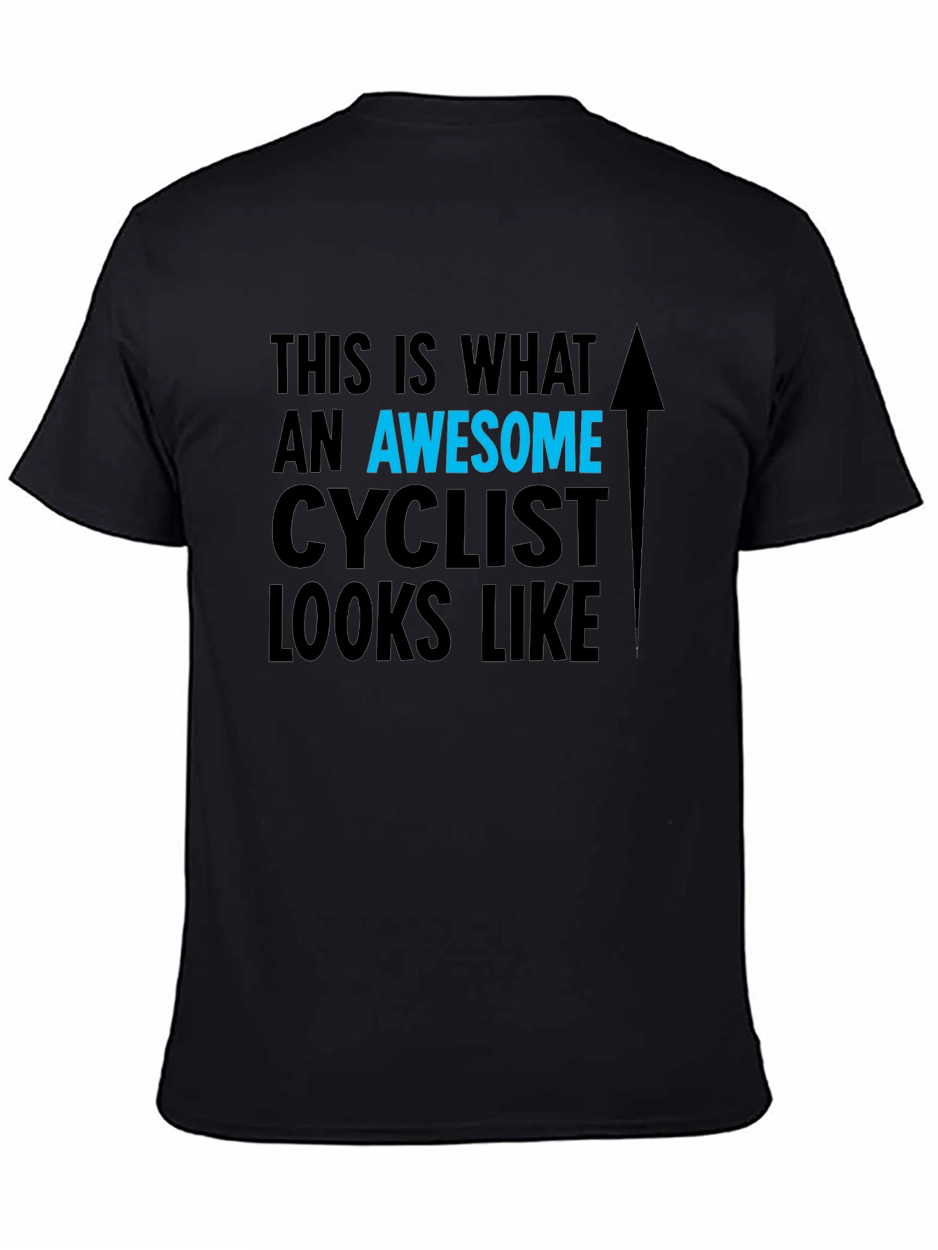 Awesome Cyclist Graphic Tee - Black