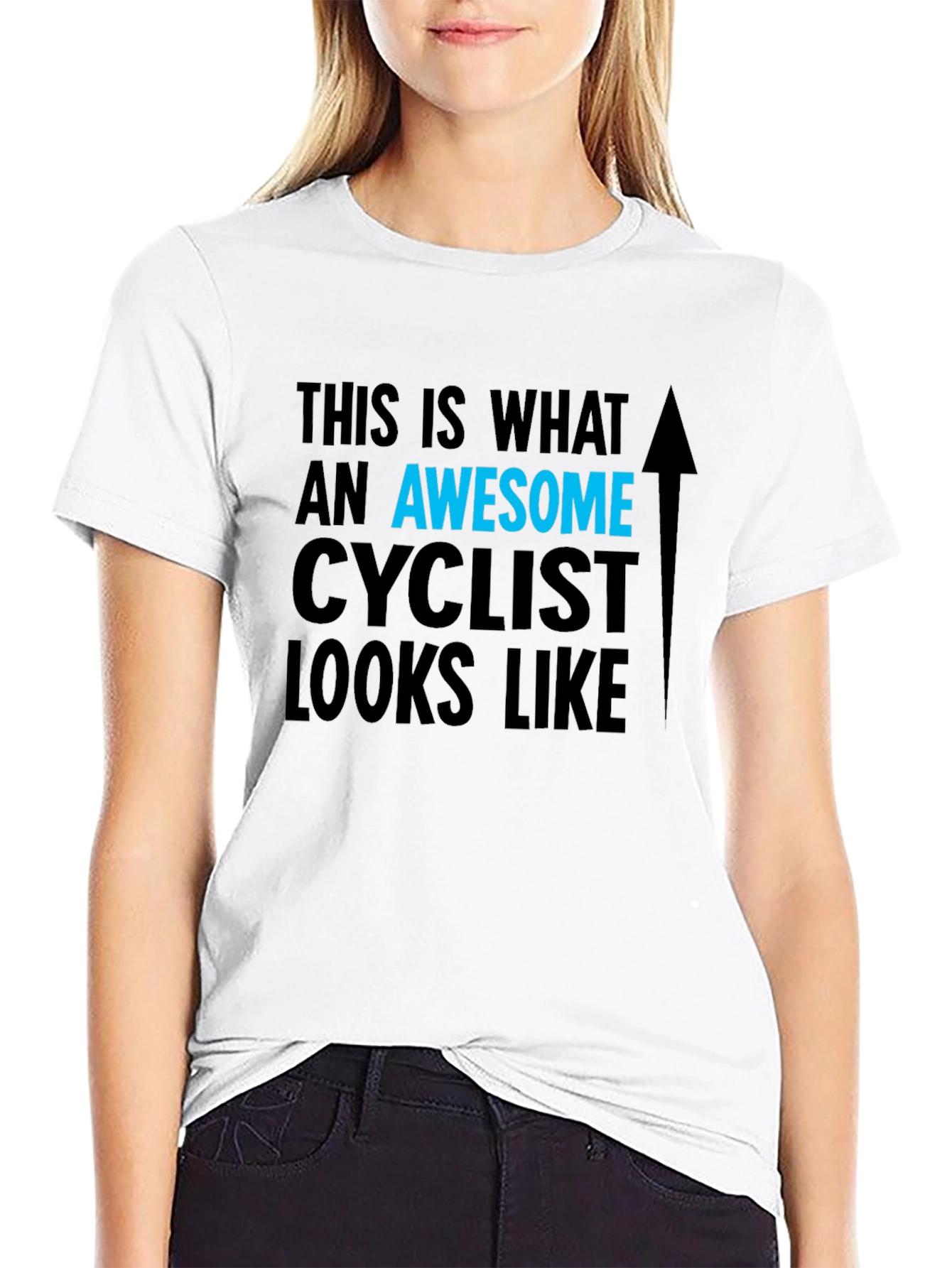 Awesome Cyclist Graphic Tee - Black