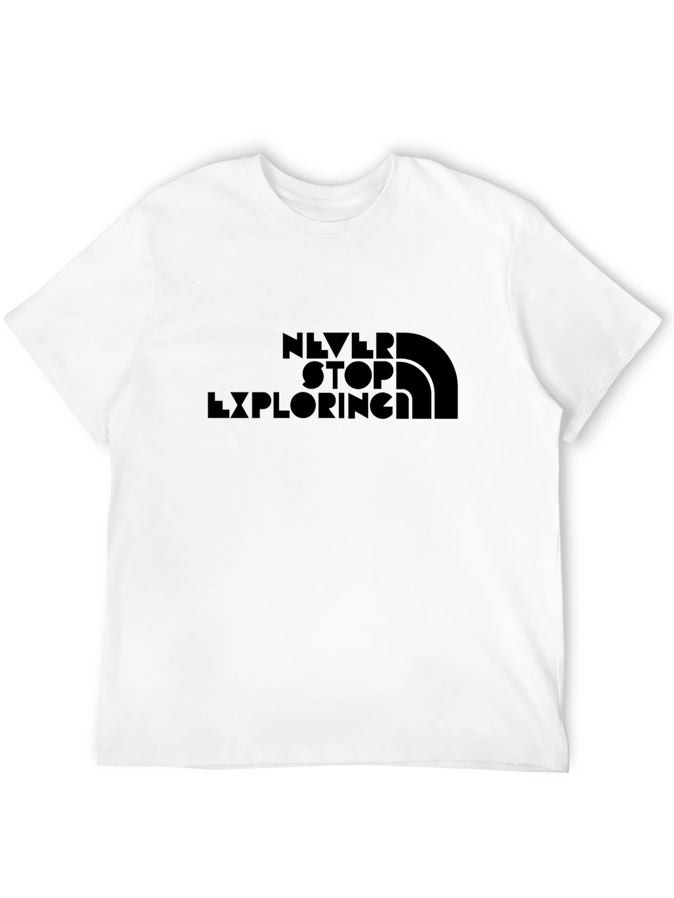 Never Stop Exploring Graphic Tee - Black