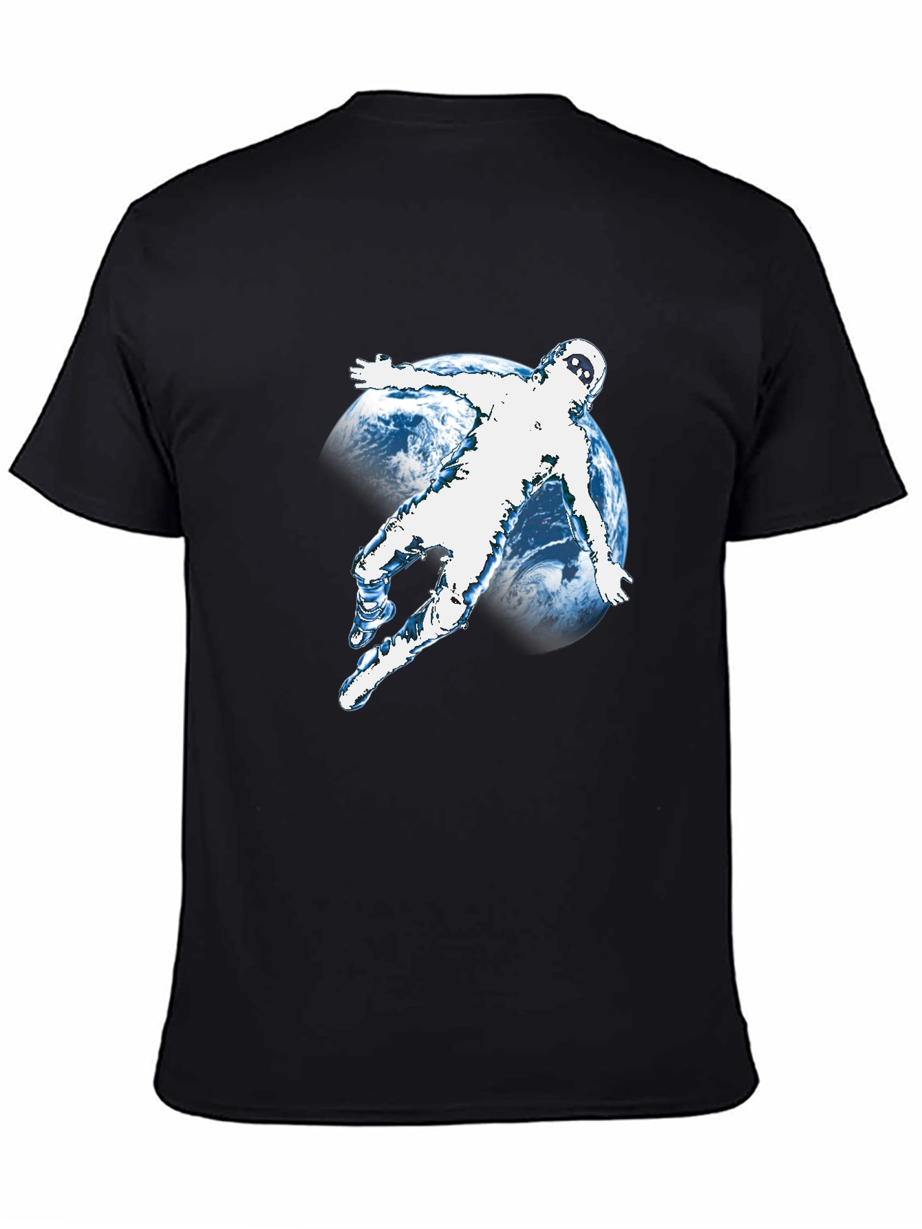 Astronaut Graphic T-Shirt - Black Crew Neck