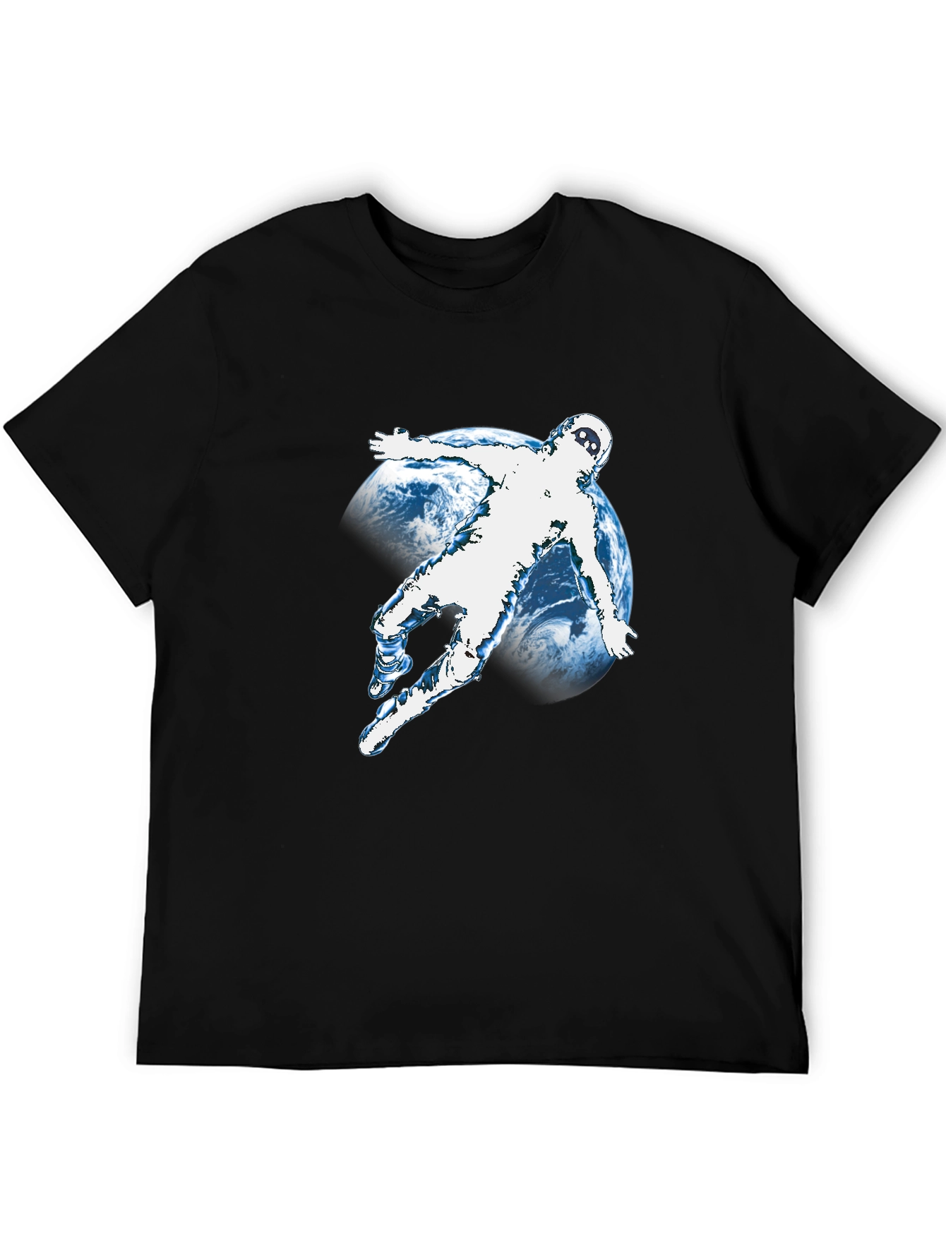 Astronaut Graphic T-Shirt - Black Crew Neck