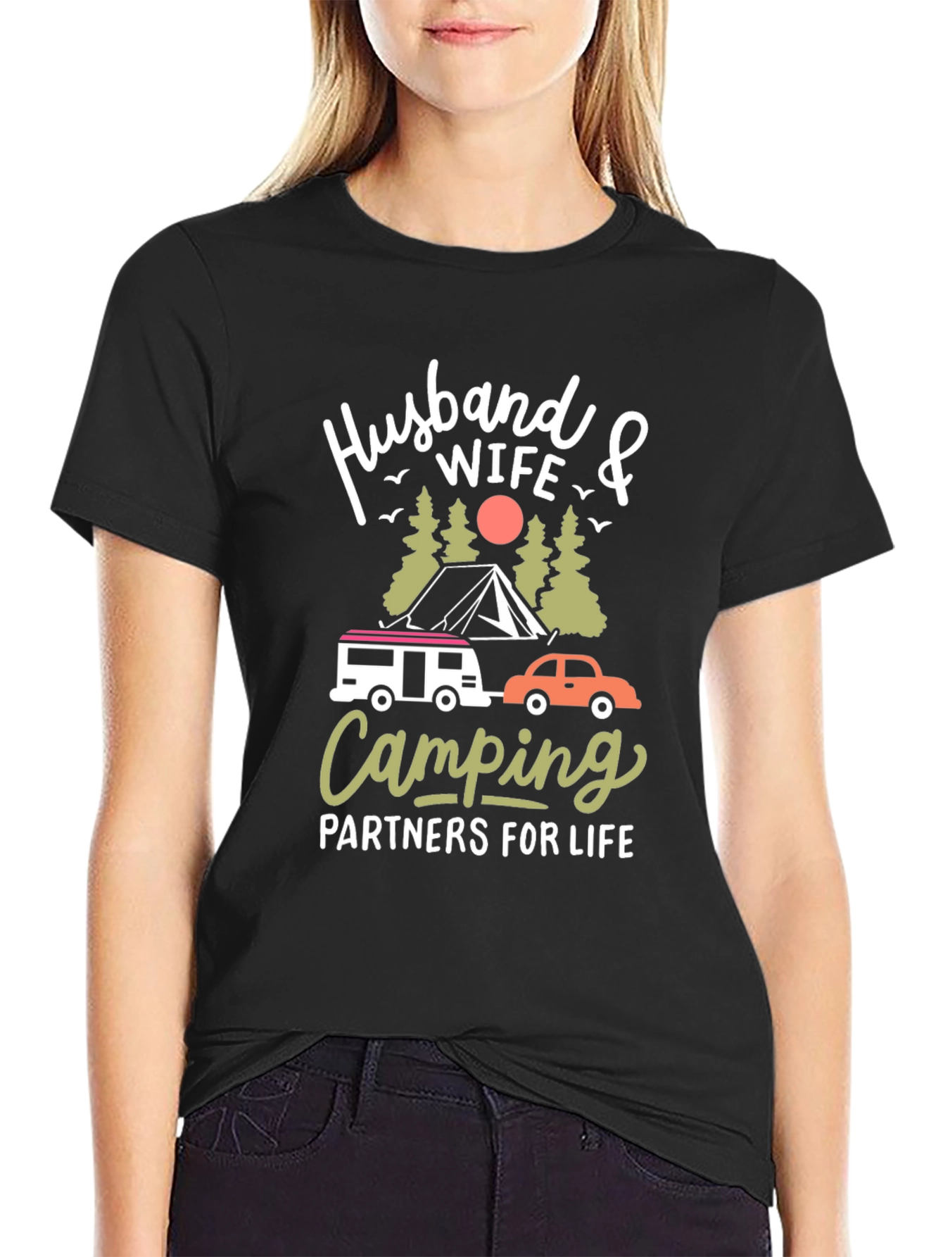 Husband Wife Camping Partners T-Shirt