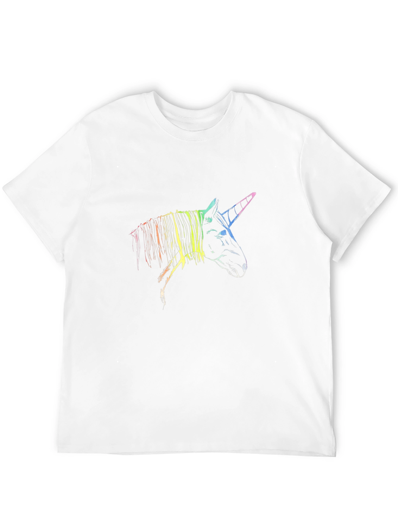 Rainbow Unicorn Graphic Black T-Shirt