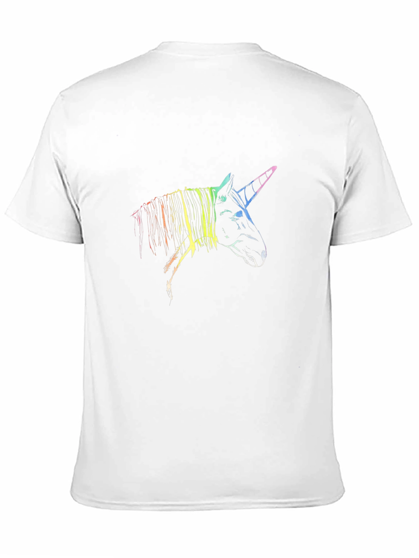 Rainbow Unicorn Graphic Black T-Shirt