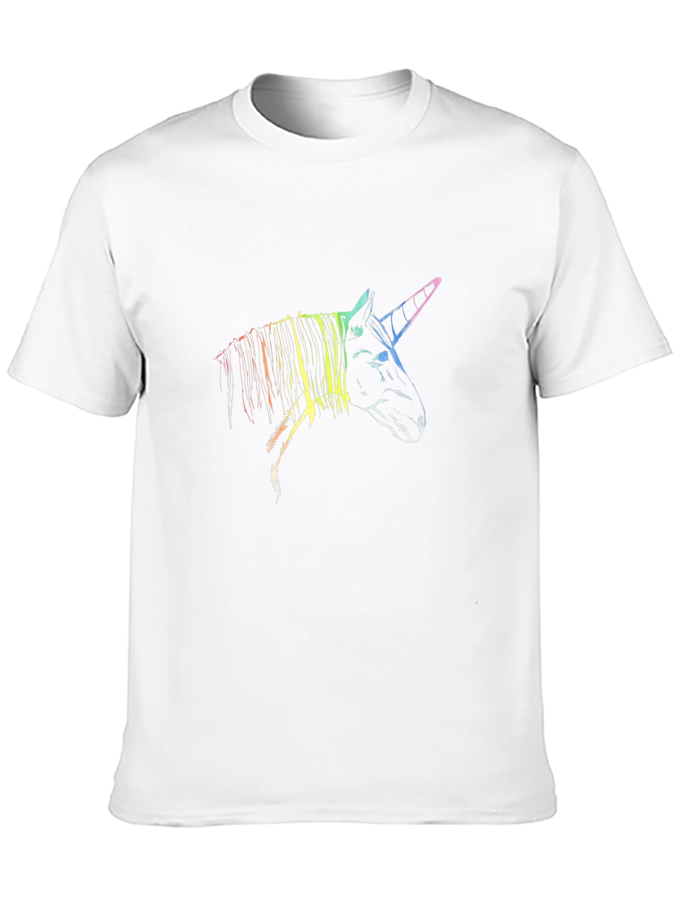 Rainbow Unicorn Graphic Black T-Shirt