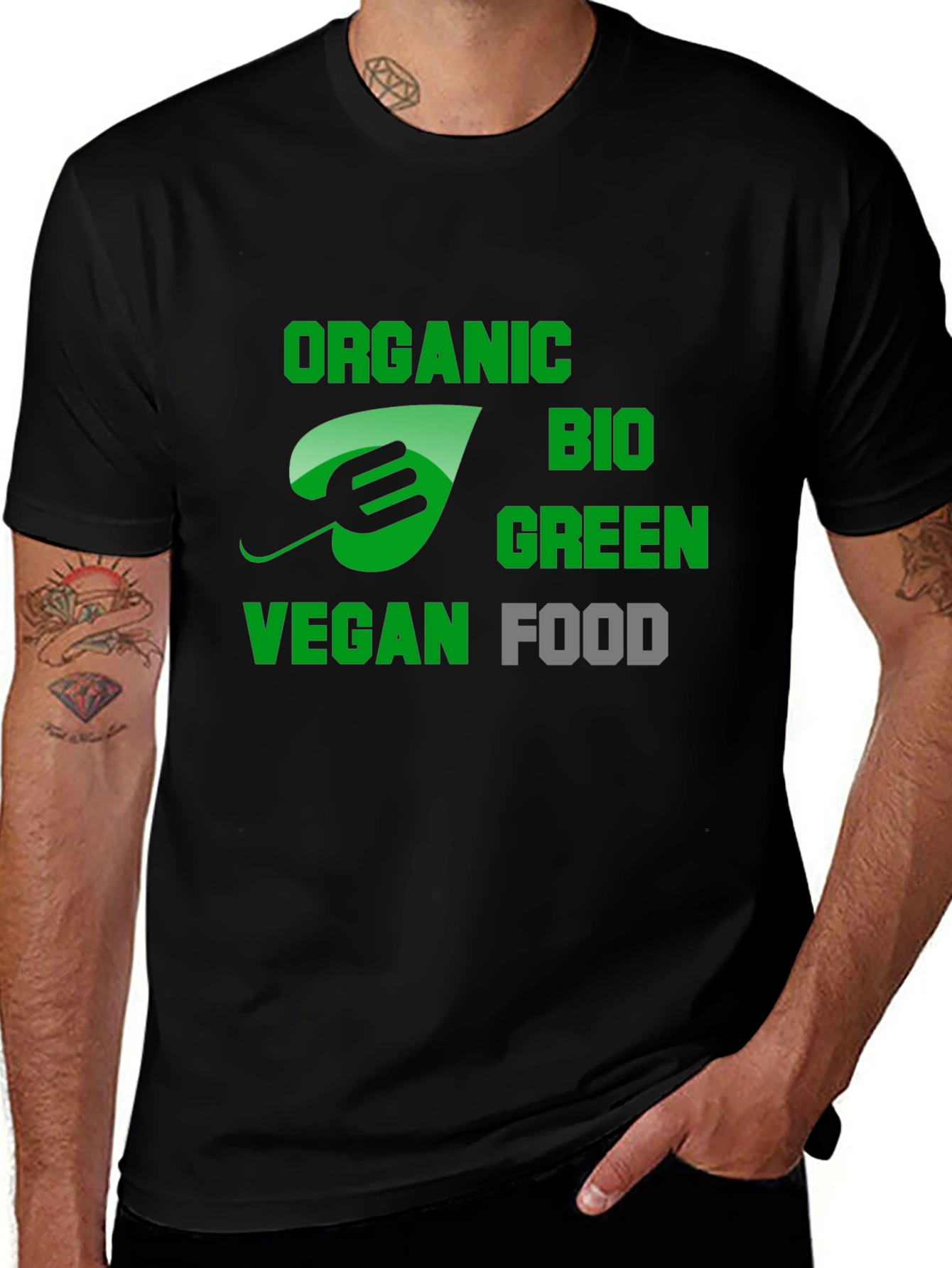 Vegan Organic Bio Green Food T-Shirt
