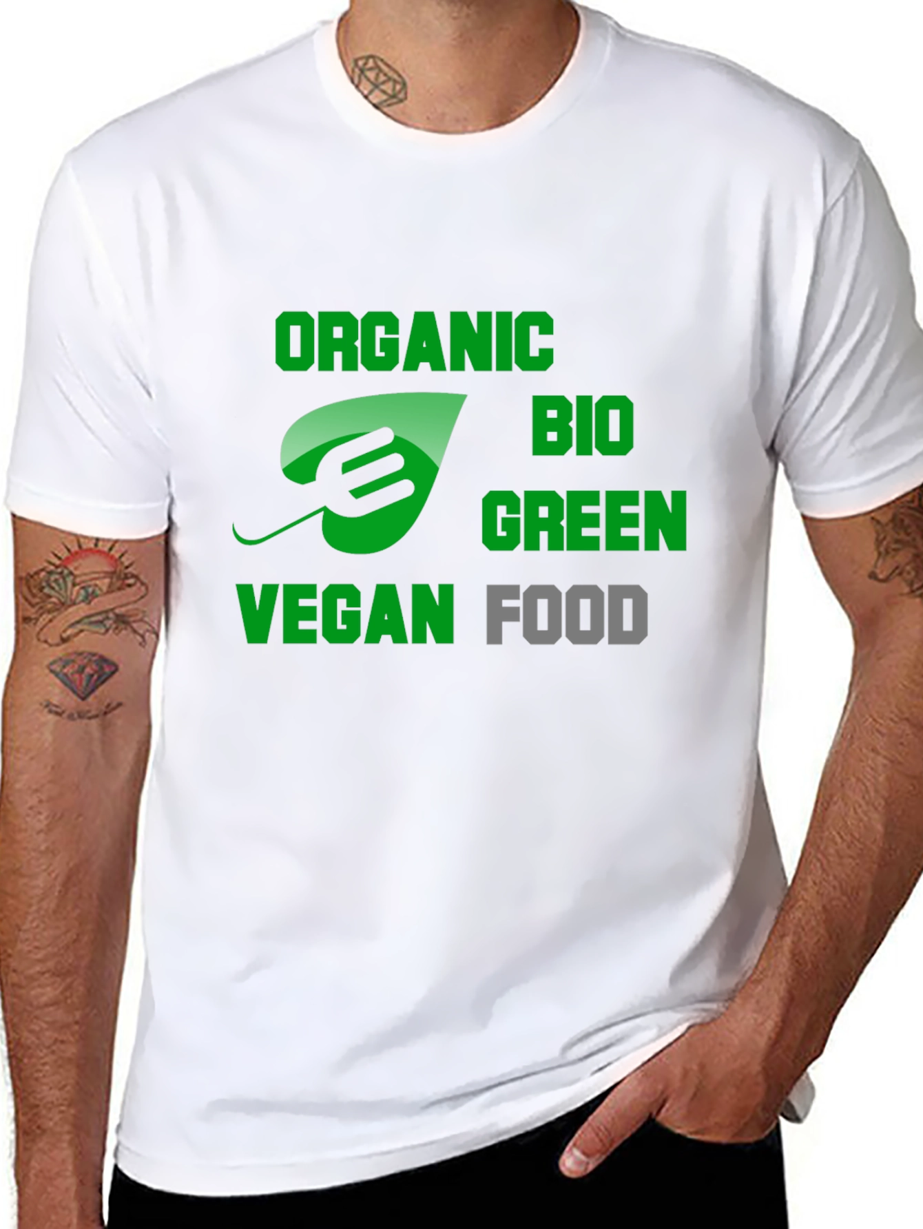 Vegan Organic Bio Green Food T-Shirt