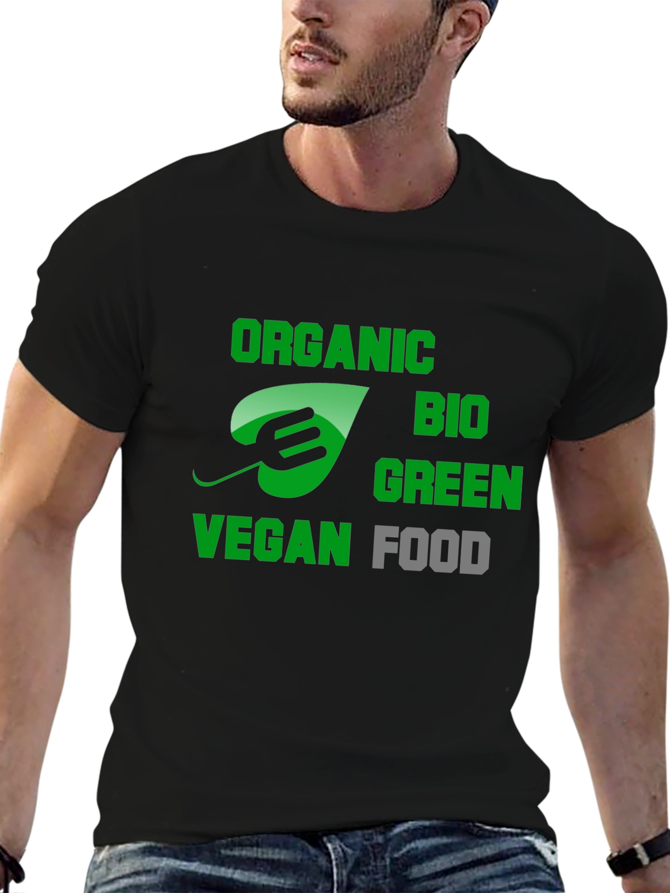 Vegan Organic Bio Green Food T-Shirt