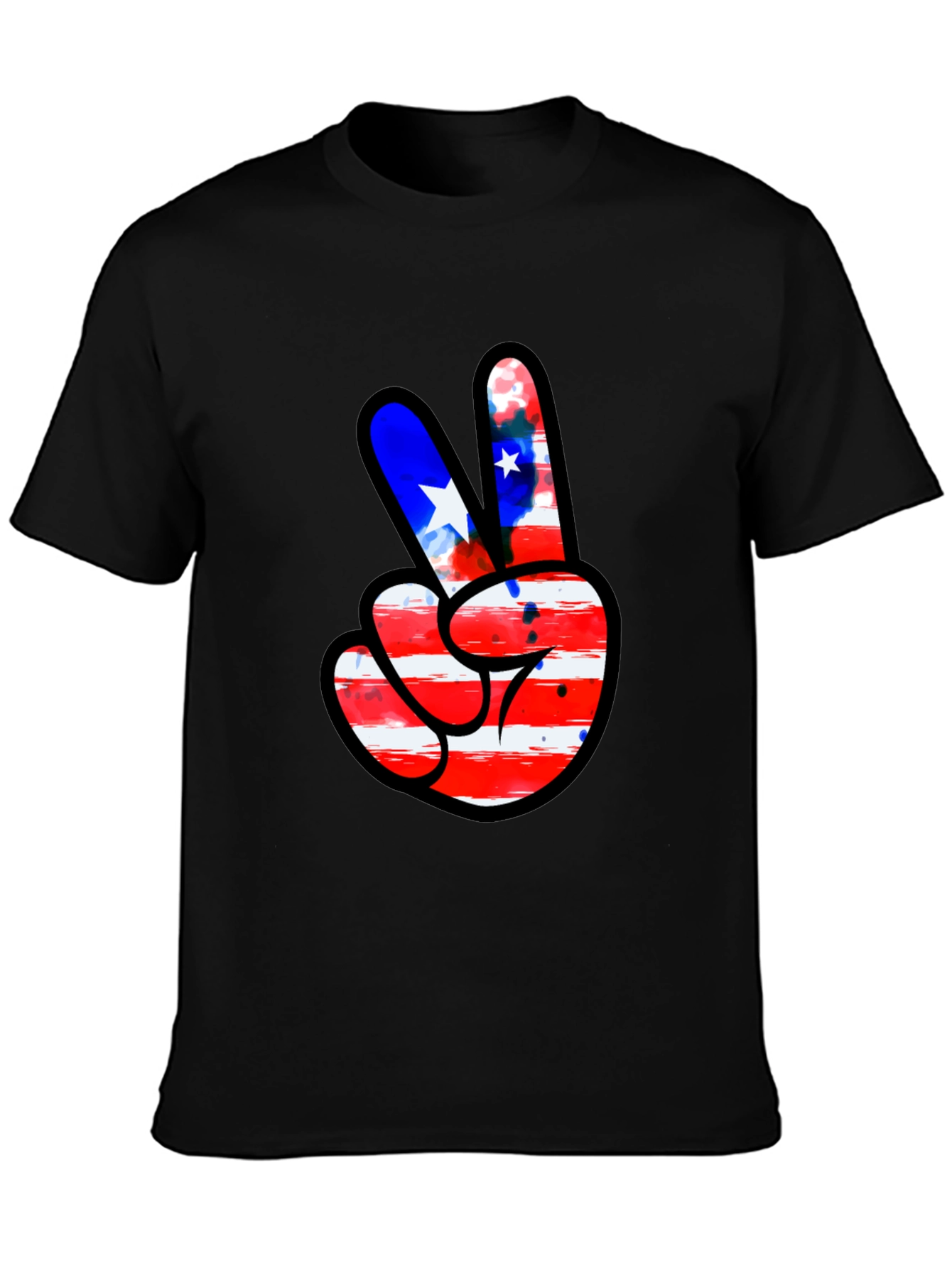 Peace Sign American Flag Graphic Tee