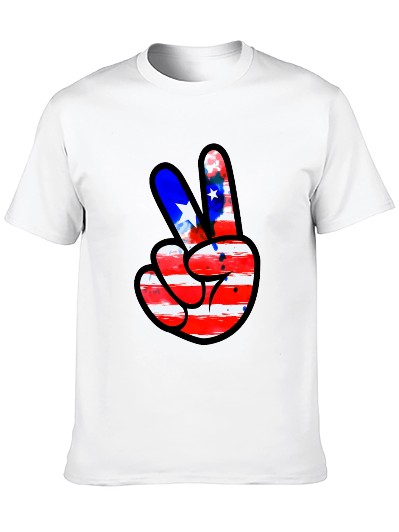 Peace Sign American Flag Graphic Tee