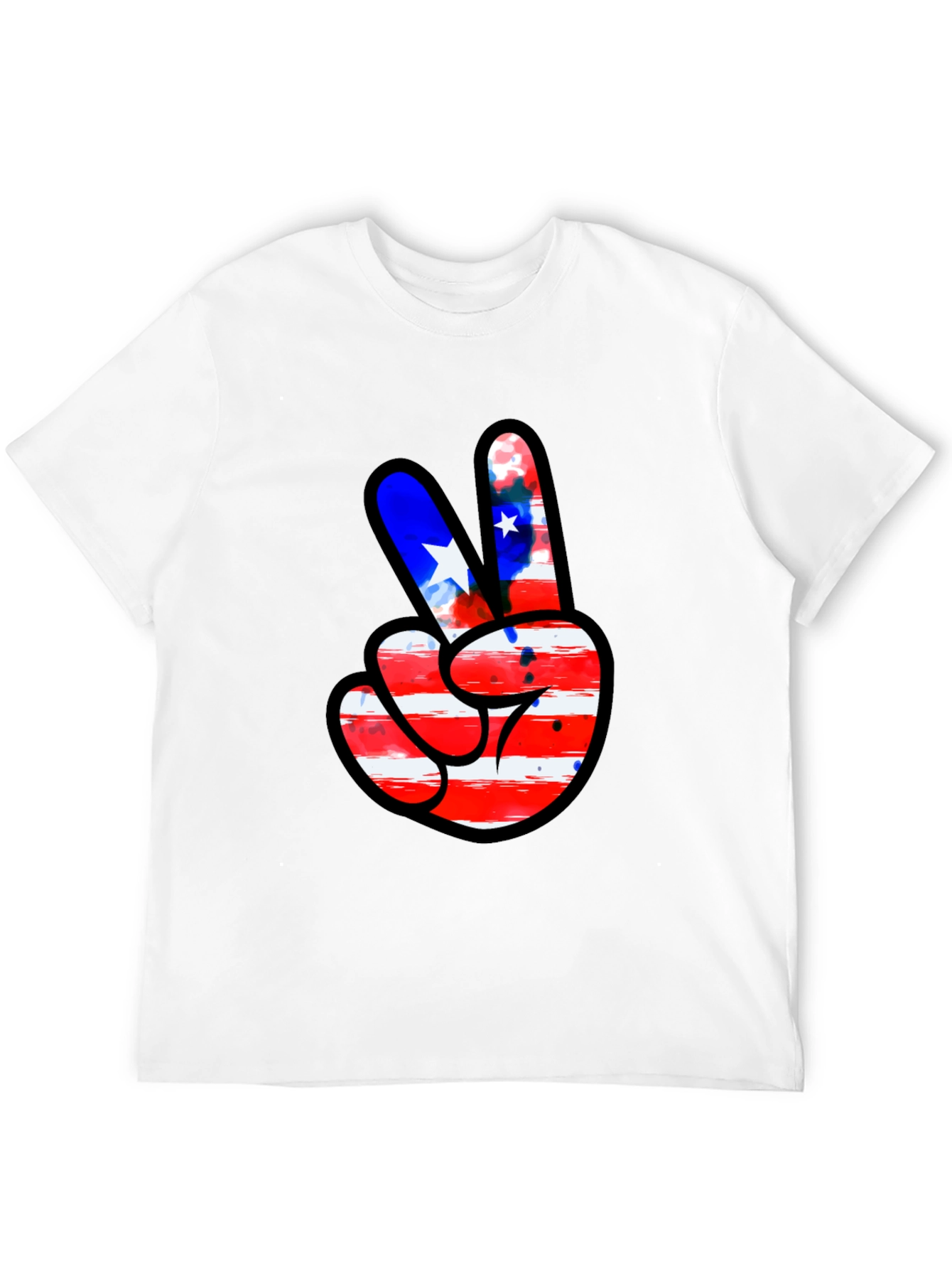 Peace Sign American Flag Graphic Tee