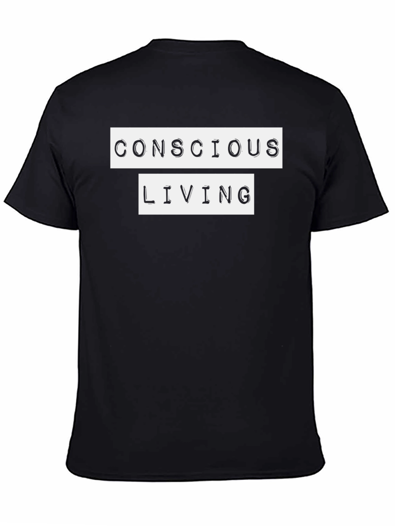 Conscious Living Graphic Tee - Black