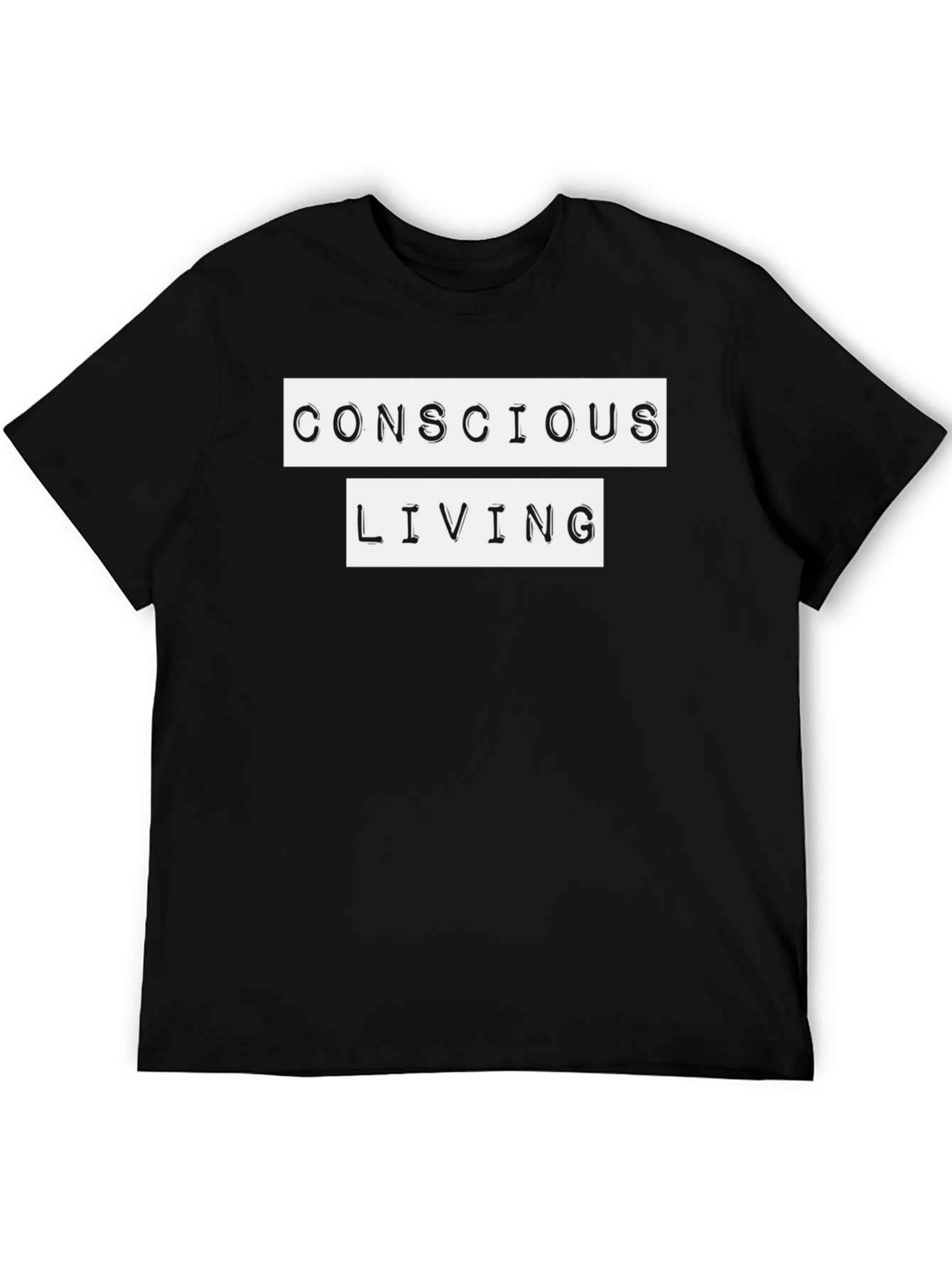 Conscious Living Graphic Tee - Black