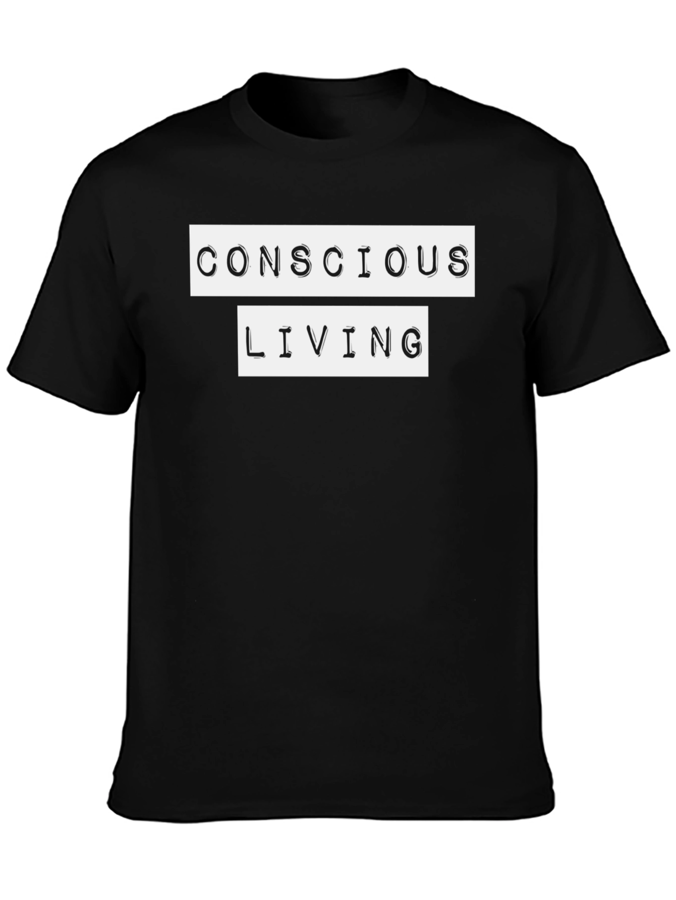 Conscious Living Graphic Tee - Black