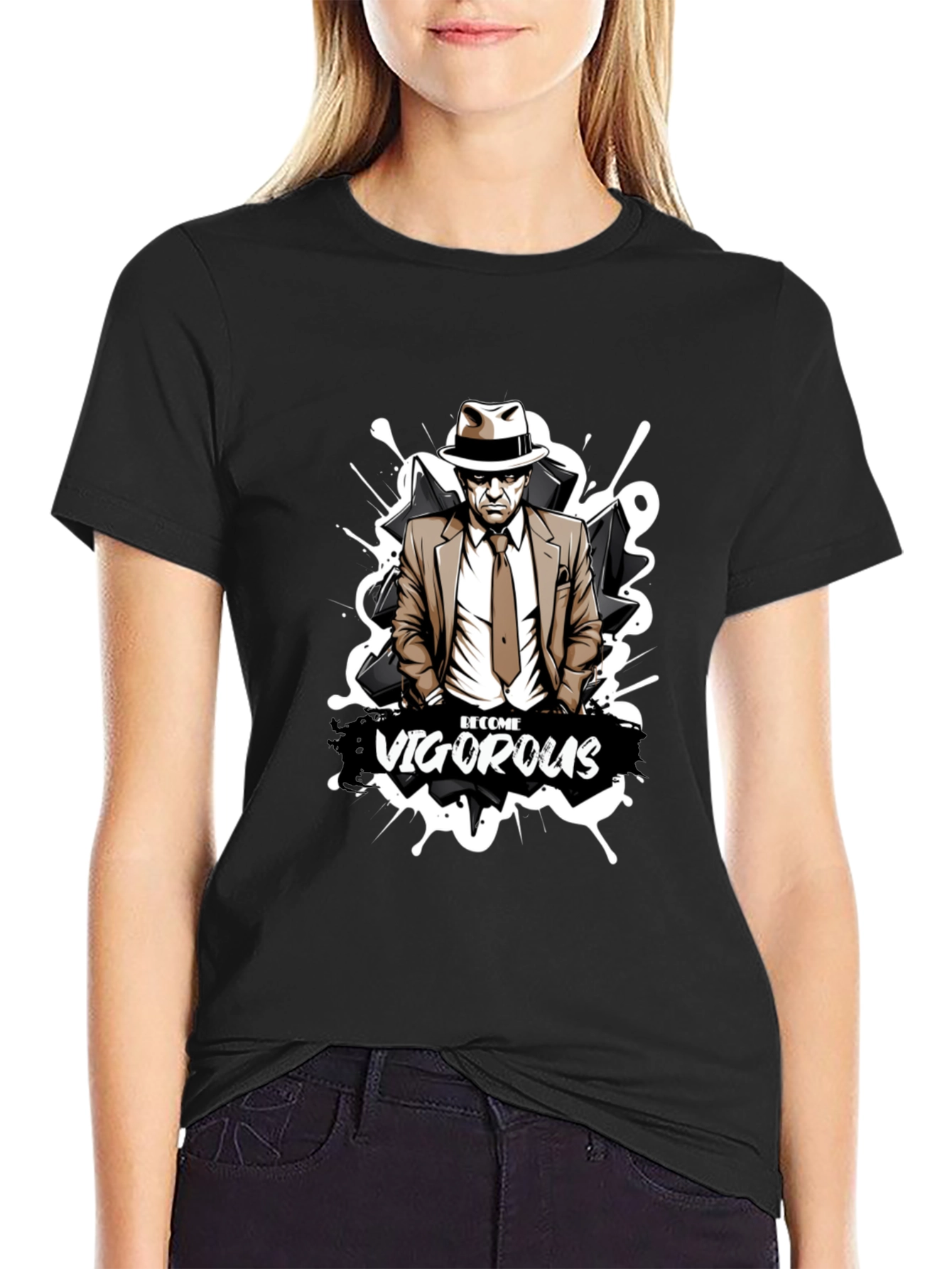 Vigorous Graphic T-Shirt - Black