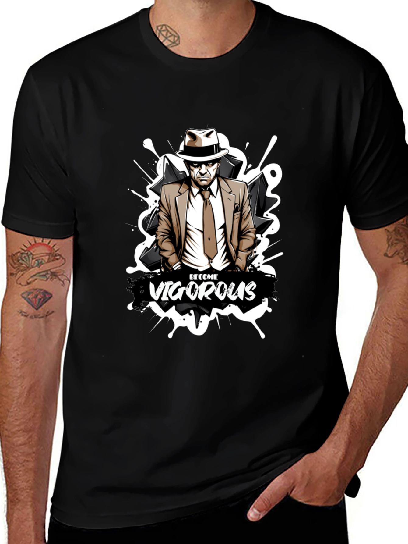 Vigorous Graphic T-Shirt - Black
