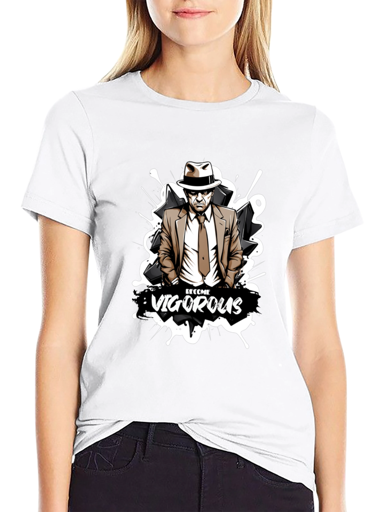 Vigorous Graphic T-Shirt - Black