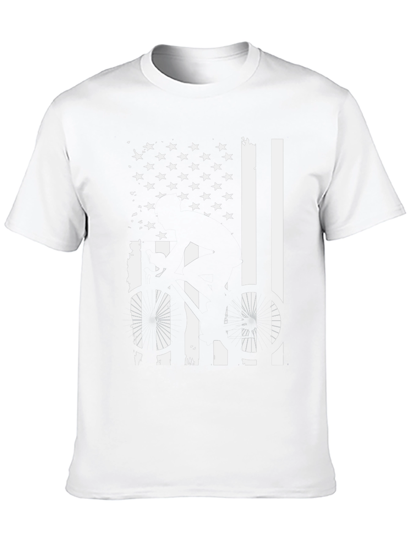 American Flag Bicycle Graphic Tee - Black