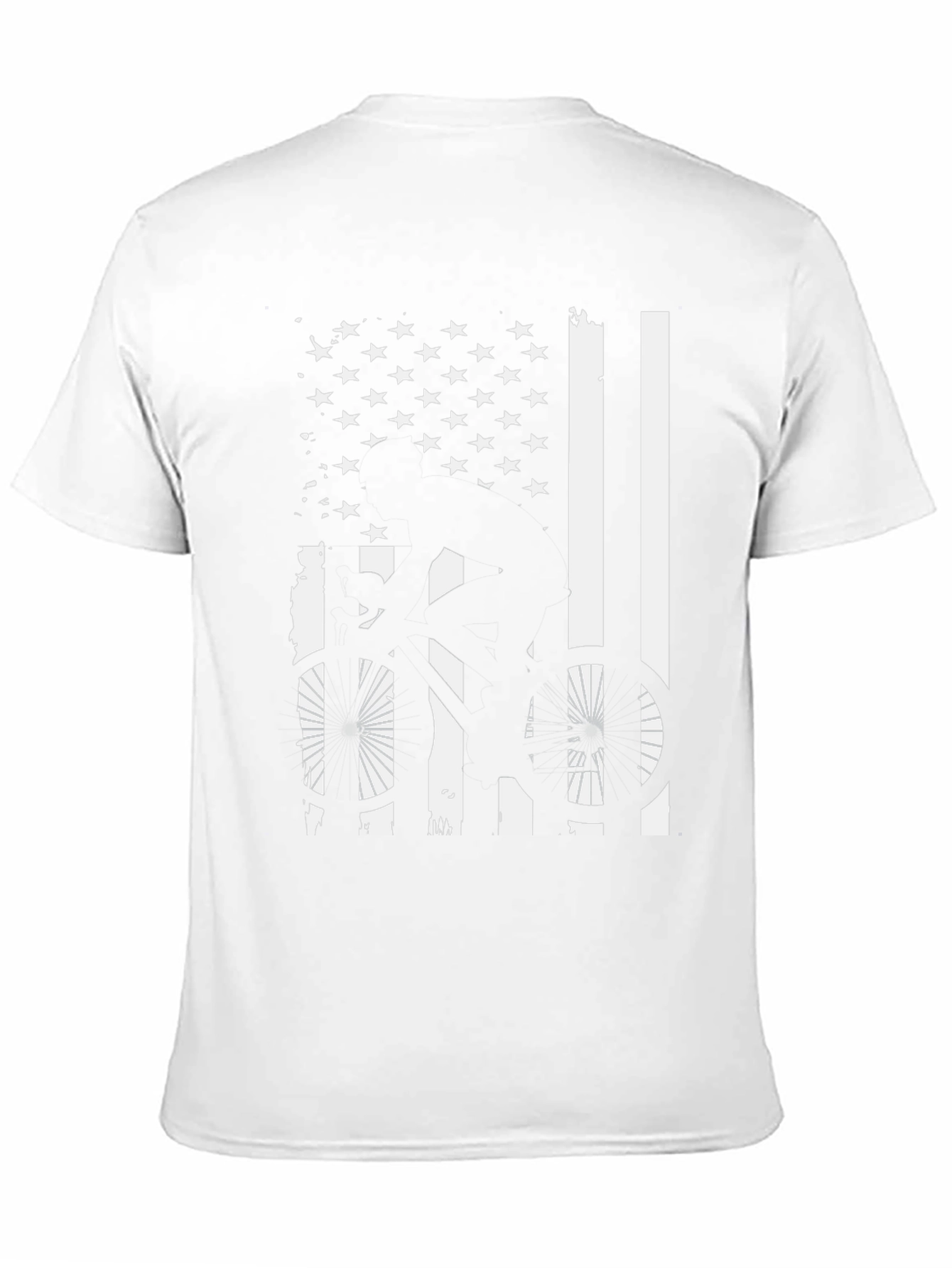 American Flag Bicycle Graphic Tee - Black