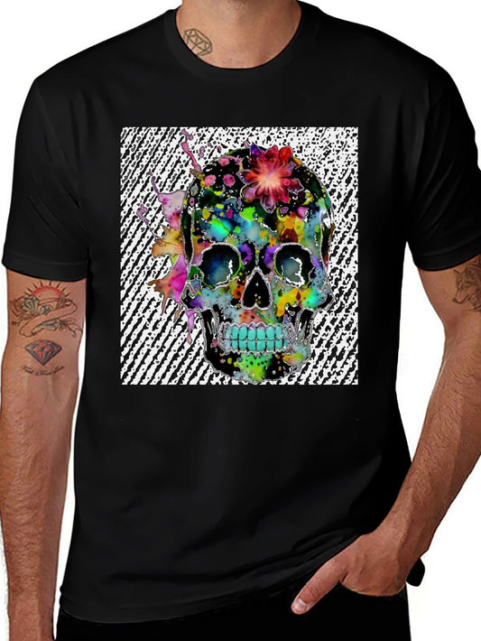 Colorful Sugar Skull Graphic Tee