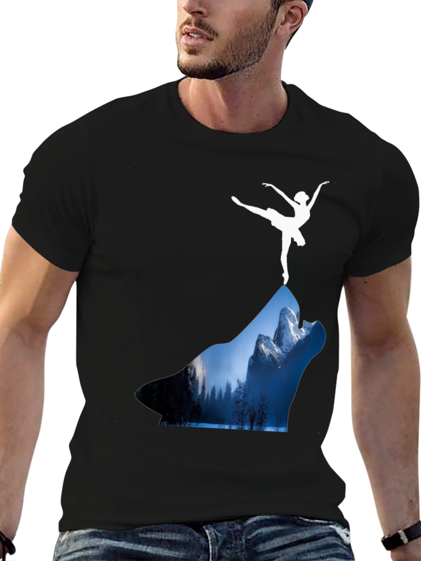 Wolf Landscape T-Shirt - Ballerina Design
