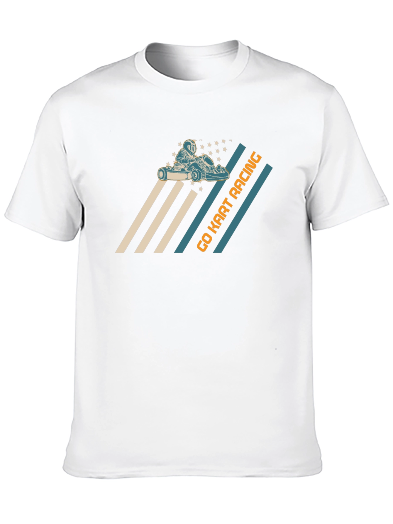 Go Kart Racing Graphic Tee - Black Cotton T-Shirt