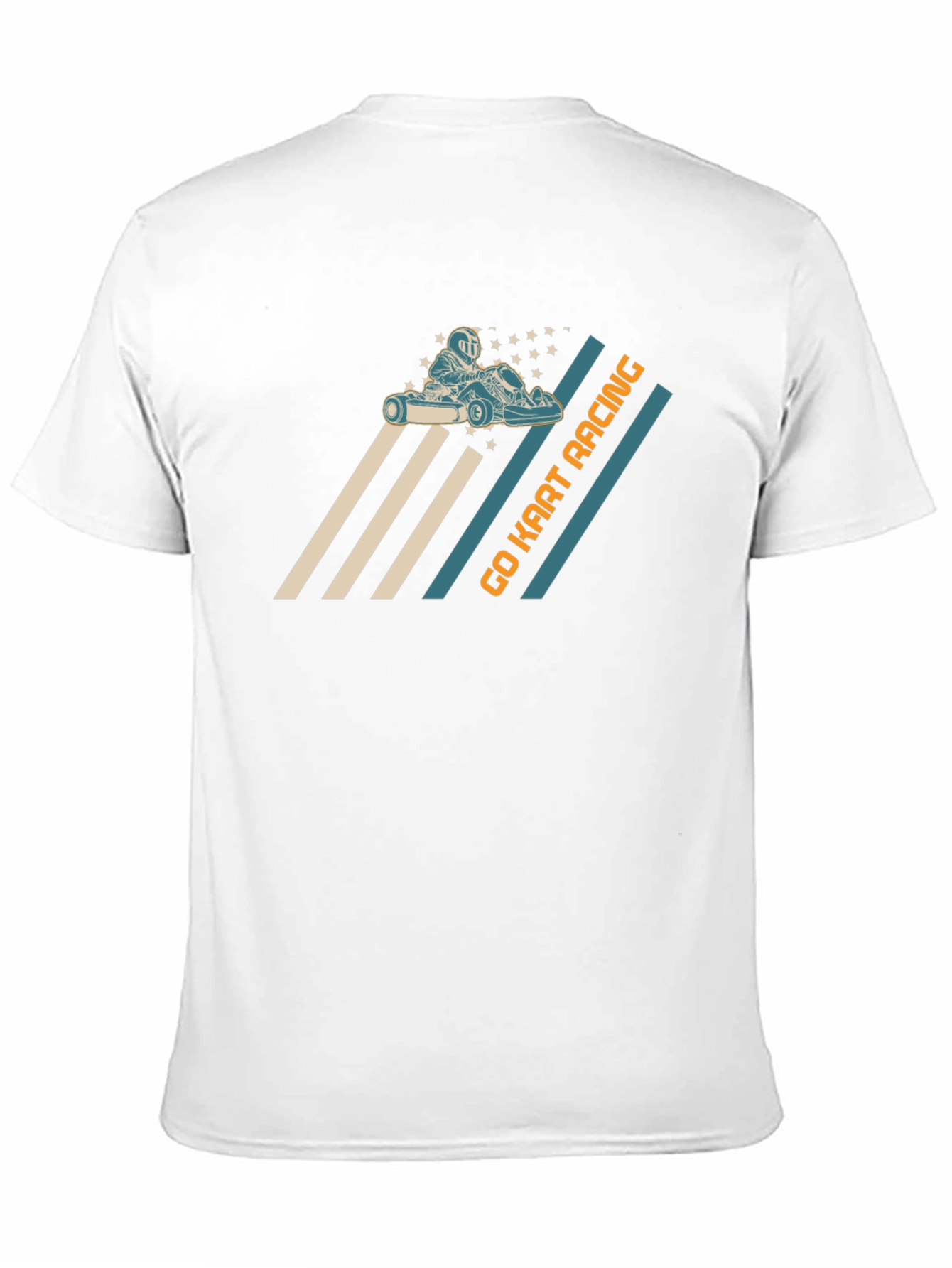 Go Kart Racing Graphic Tee - Black Cotton T-Shirt