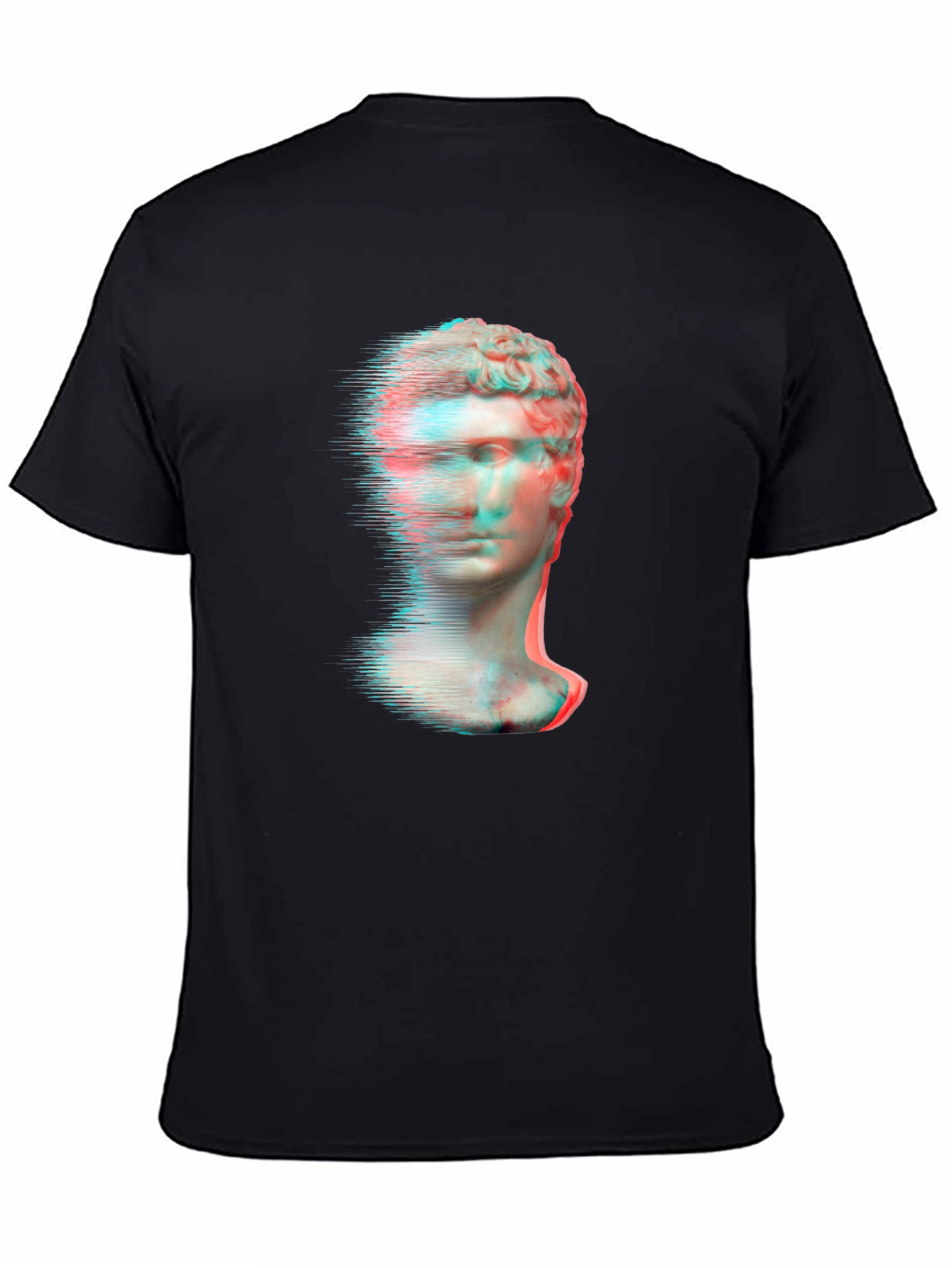 Glitch Art Statue Graphic Tee