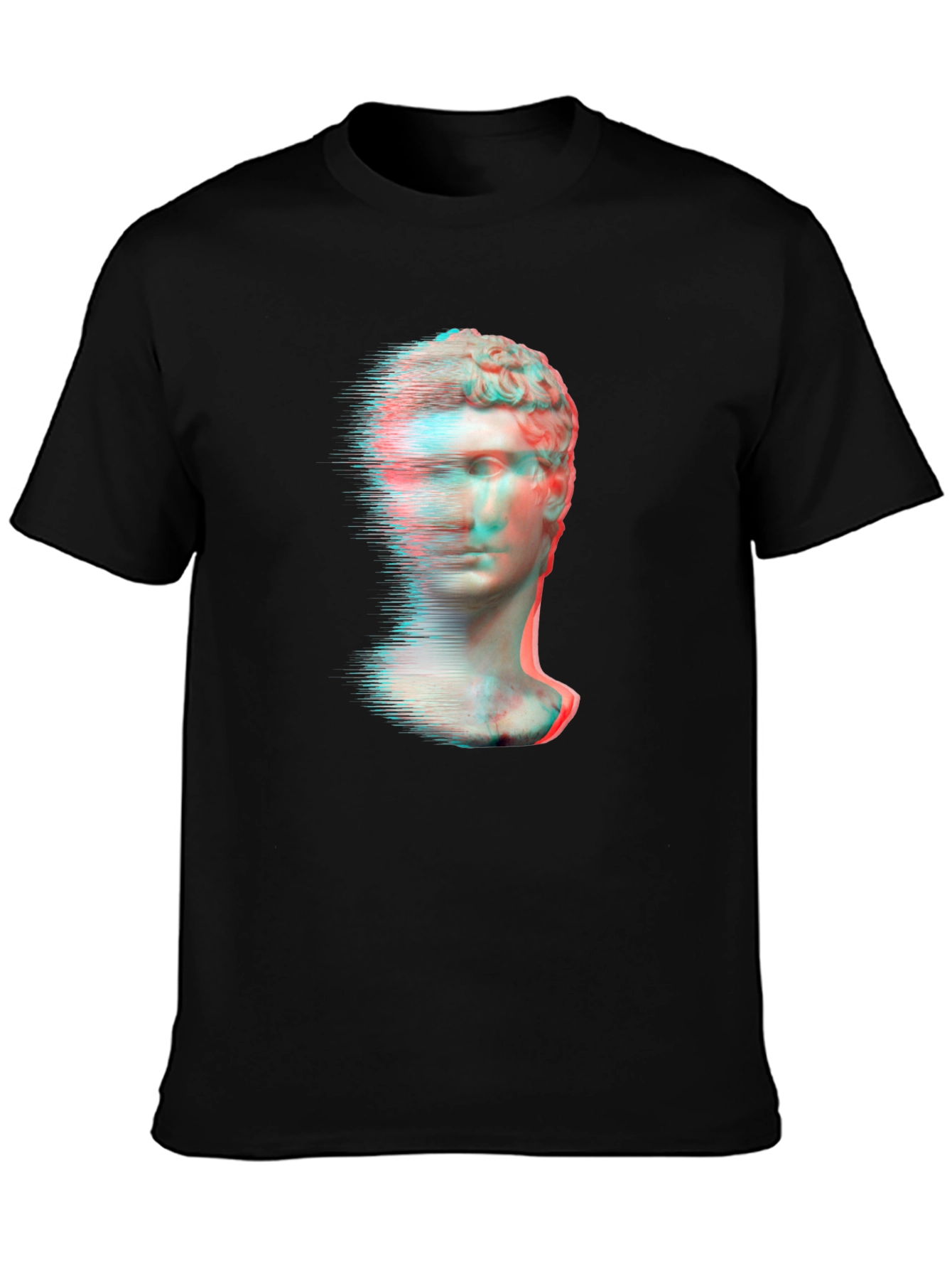 Glitch Art Statue Graphic Tee