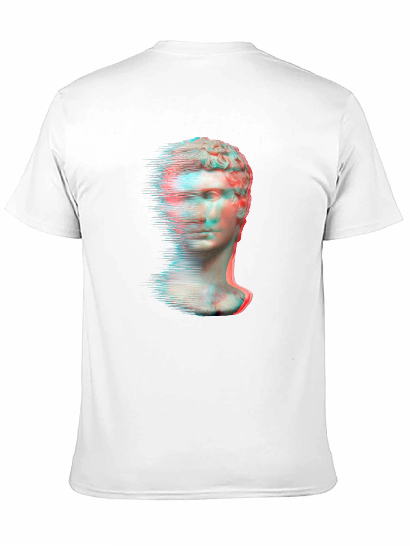 Glitch Art Statue Graphic Tee