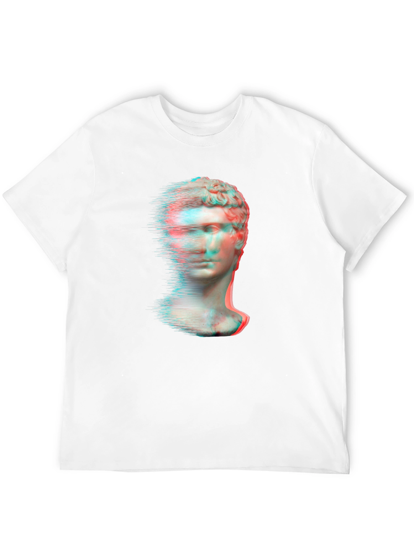 Glitch Art Statue Graphic Tee