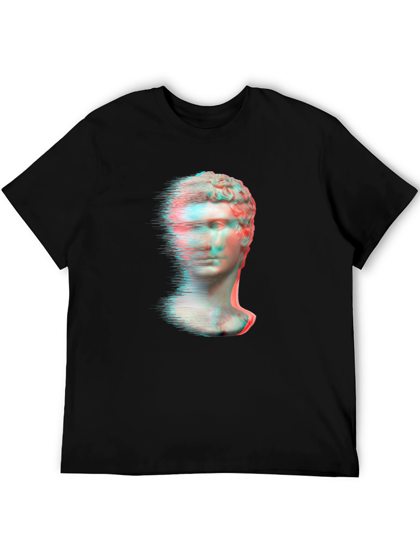 Glitch Art Statue Graphic Tee