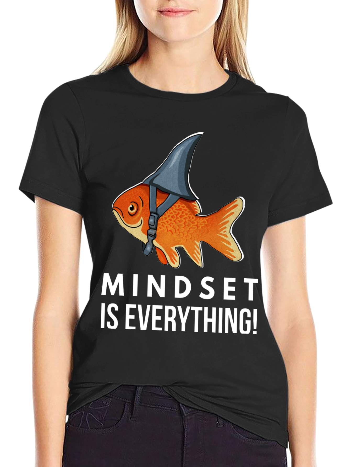 Mindset T-Shirt: Goldfish Shark Fin Humor