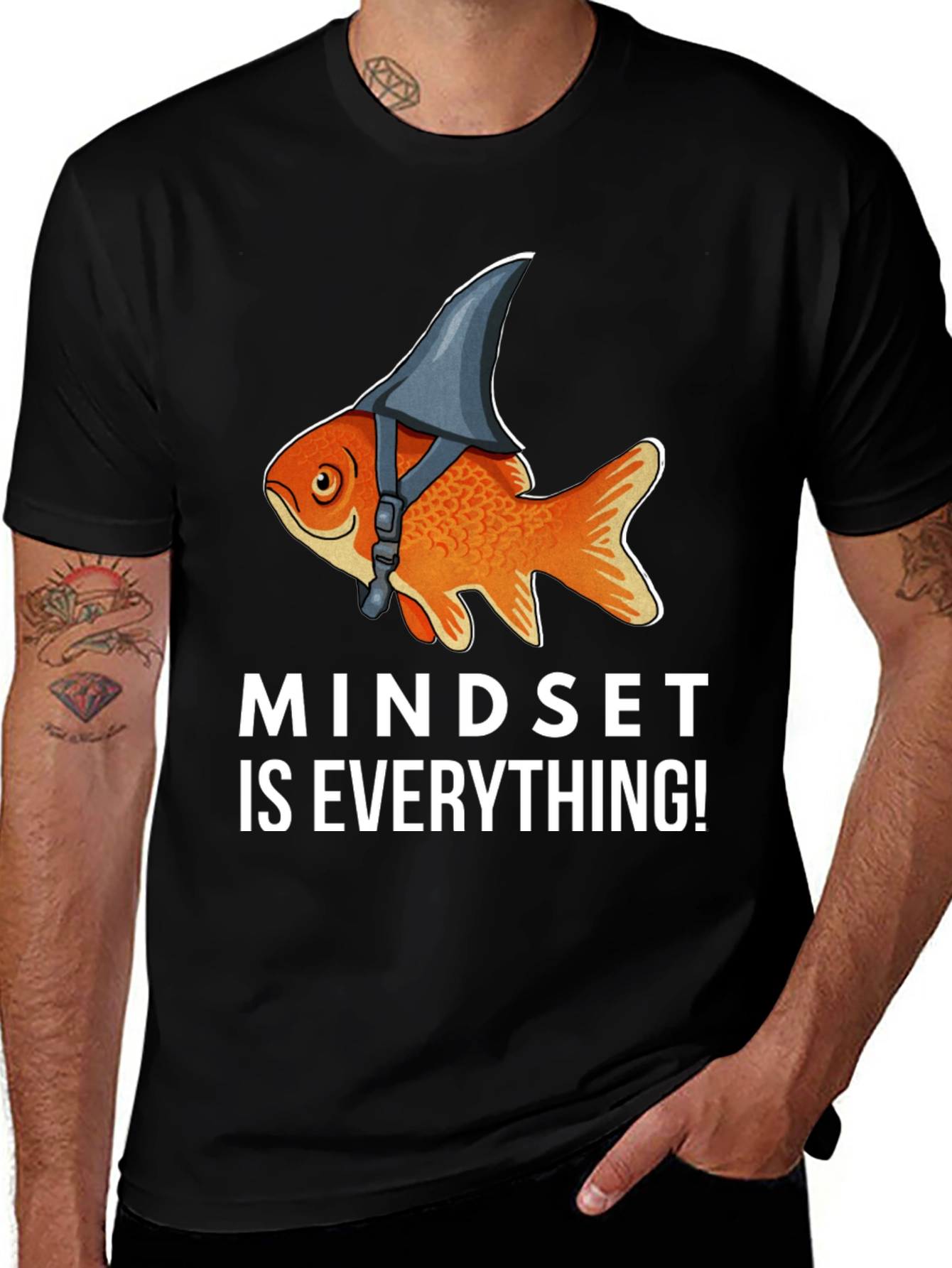 Mindset T-Shirt: Goldfish Shark Fin Humor