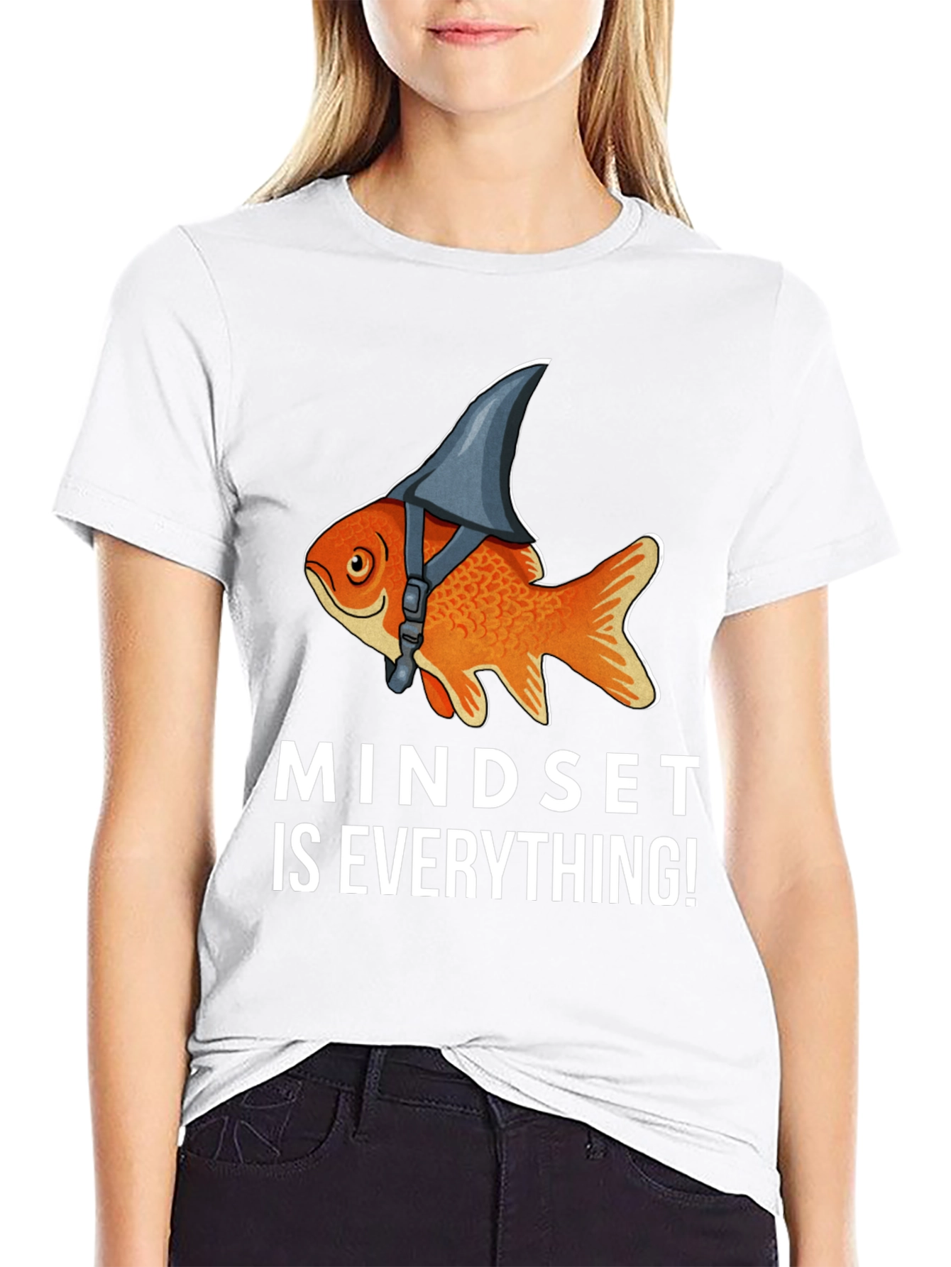 Mindset T-Shirt: Goldfish Shark Fin Humor