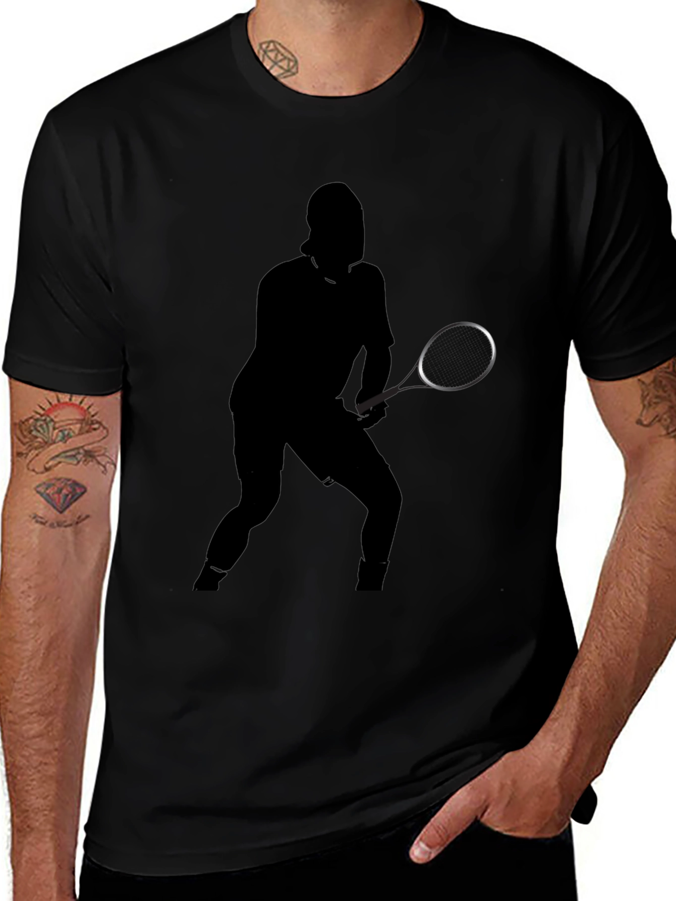 Tennis Player Silhouette Tee