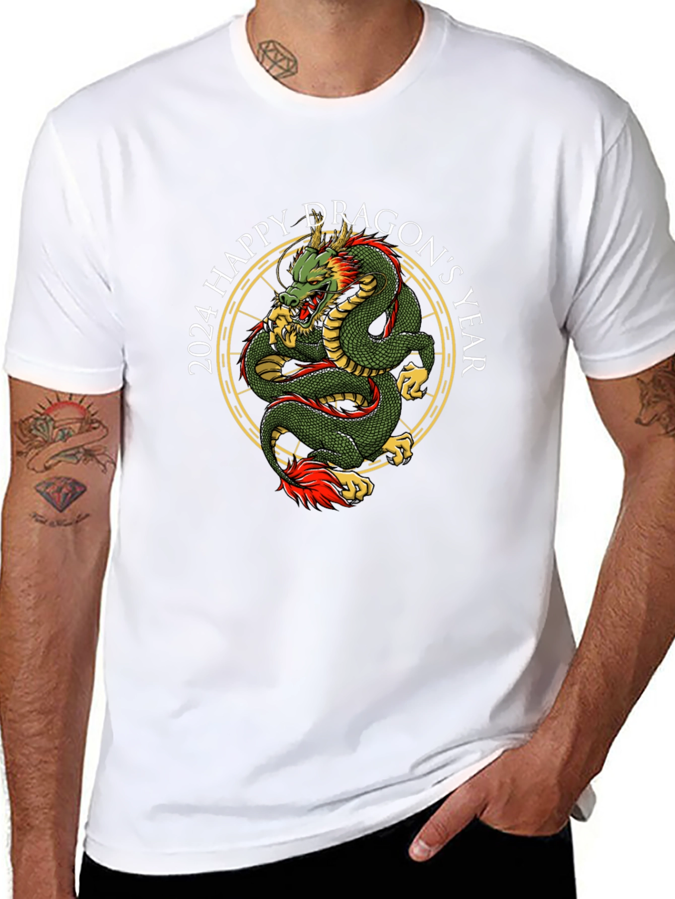 2024 Happy Dragons Year Graphic T-Shirt