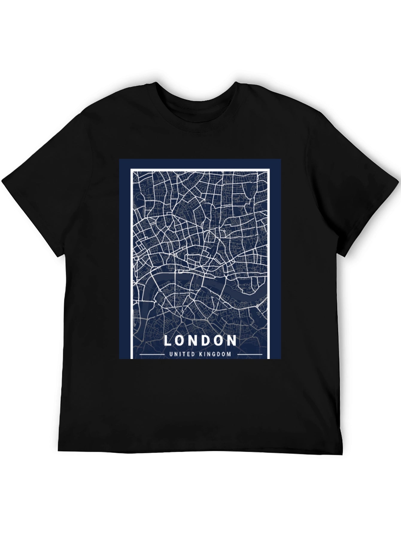 London Map Graphic T-Shirt - Black