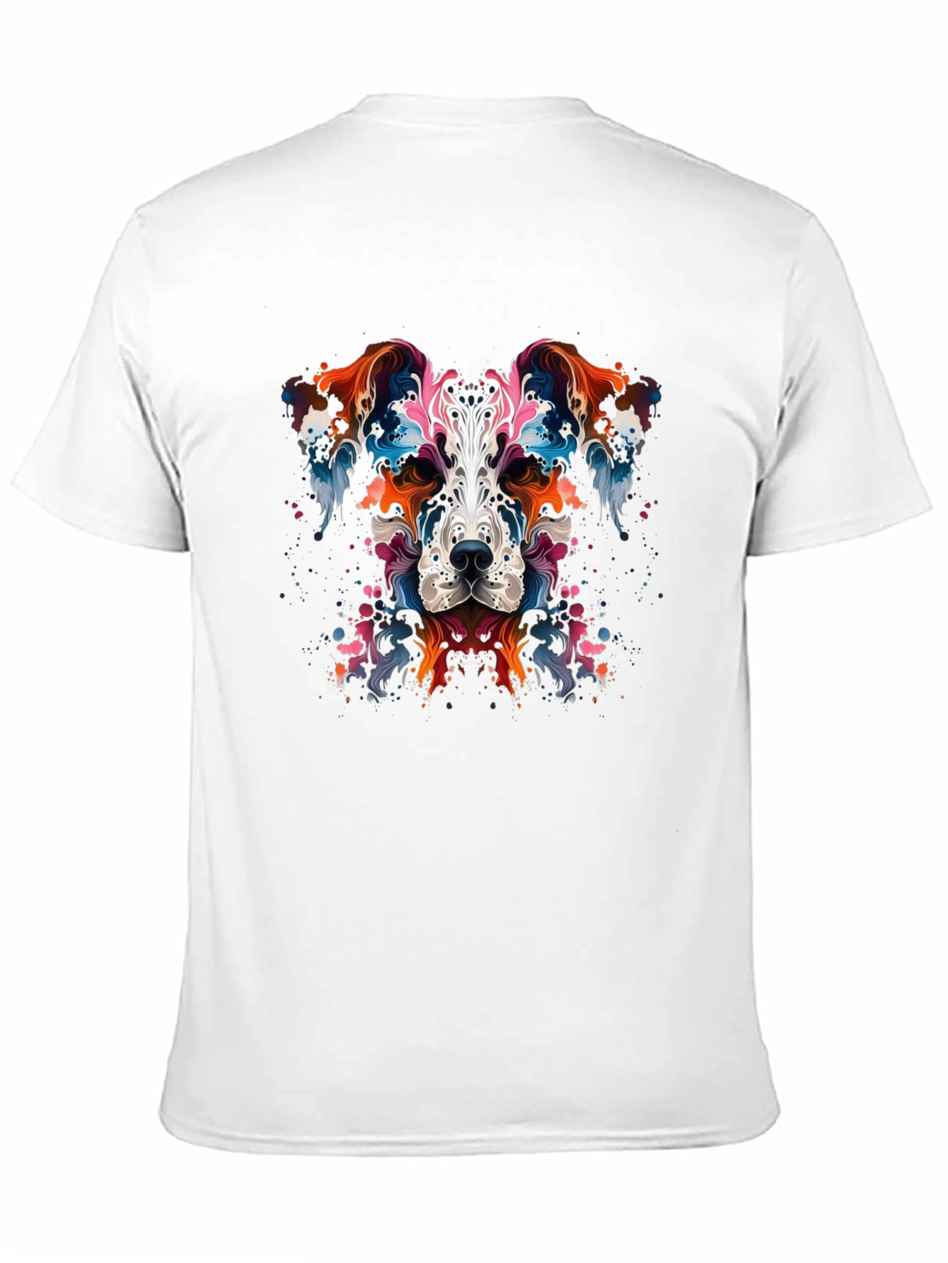 Abstract Dog Graphic Black T-Shirt