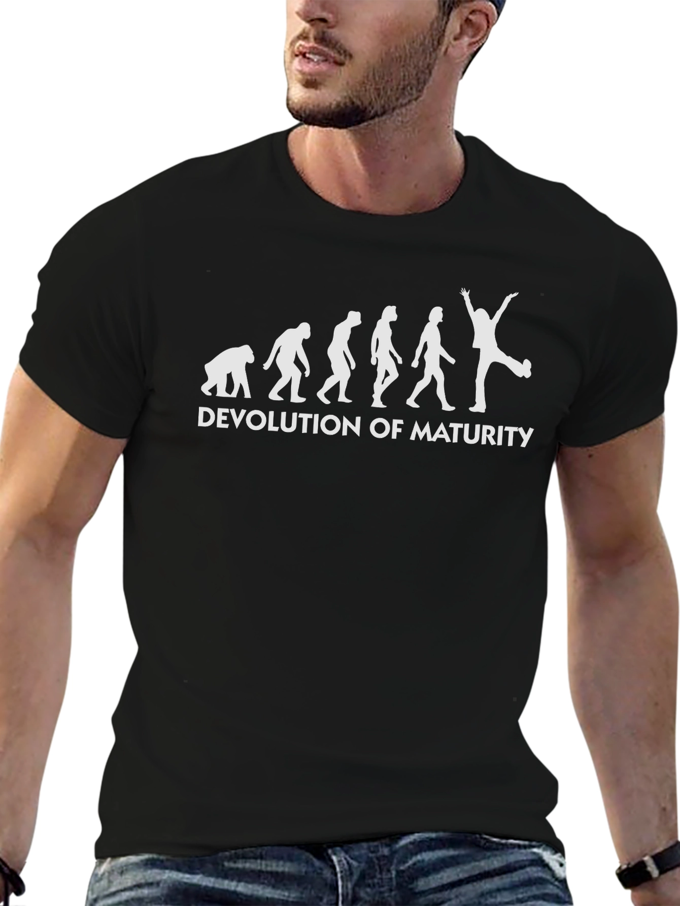 Devolution of Maturity Graphic T-Shirt