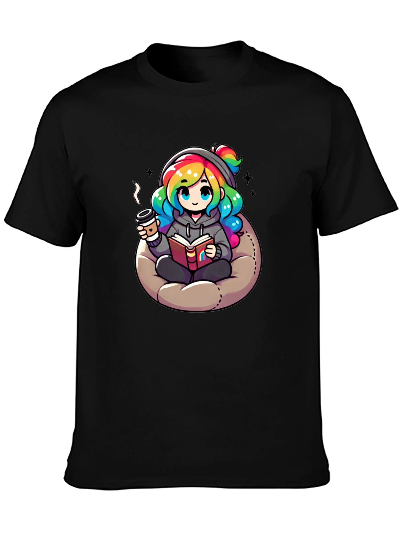 Cartoon Rainbow Hair T-Shirt
