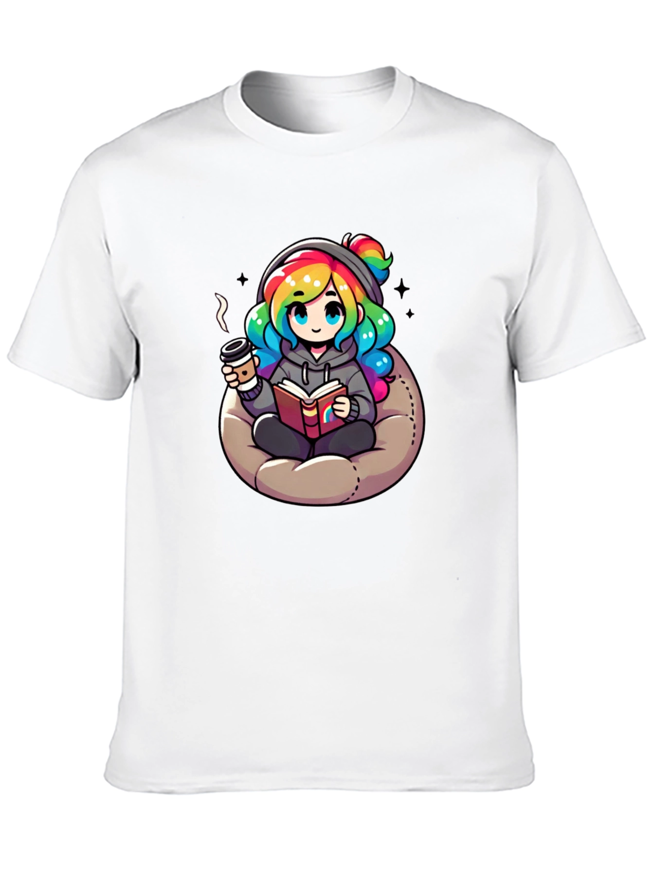 Cartoon Rainbow Hair T-Shirt