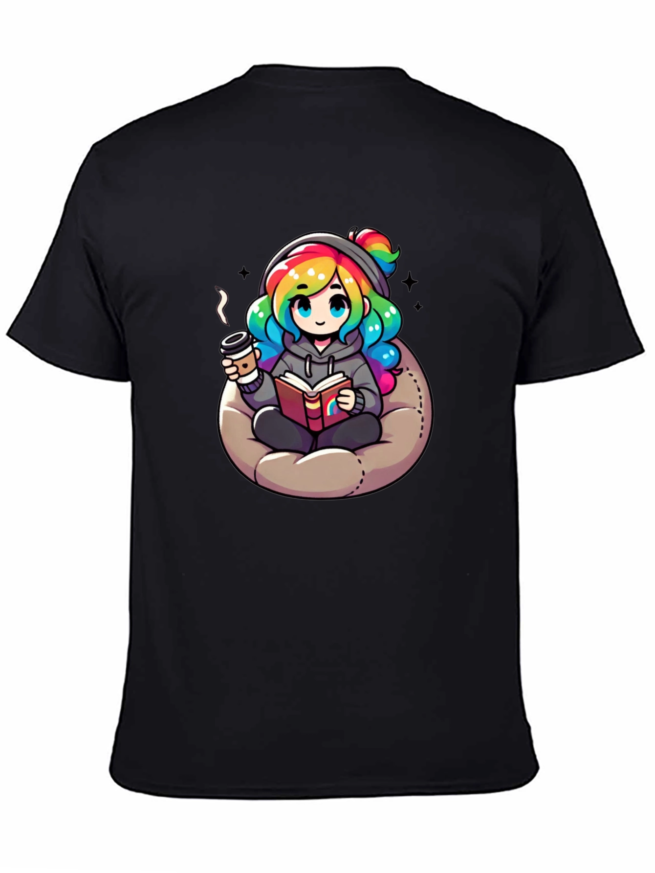 Cartoon Rainbow Hair T-Shirt