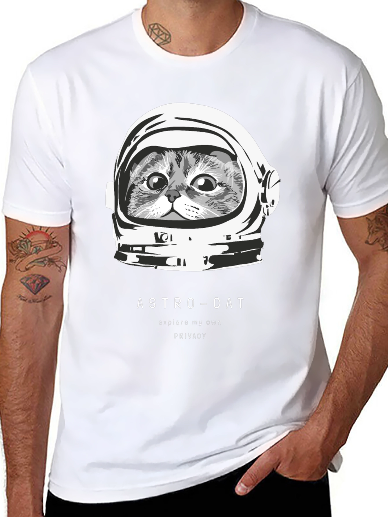 Astro-Cat Graphic Tee - Explore Your Own Privacy