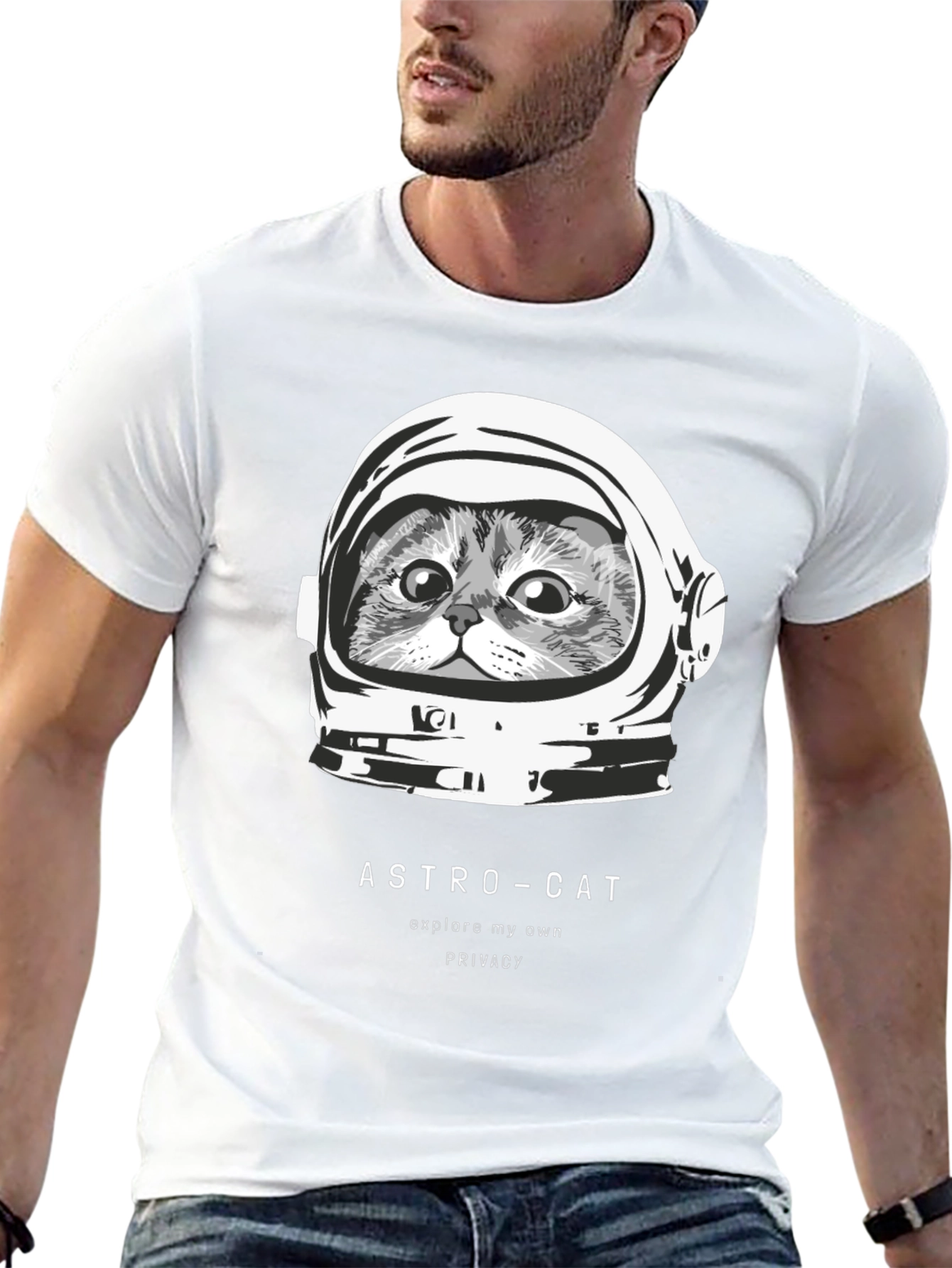 Astro-Cat Graphic Tee - Explore Your Own Privacy