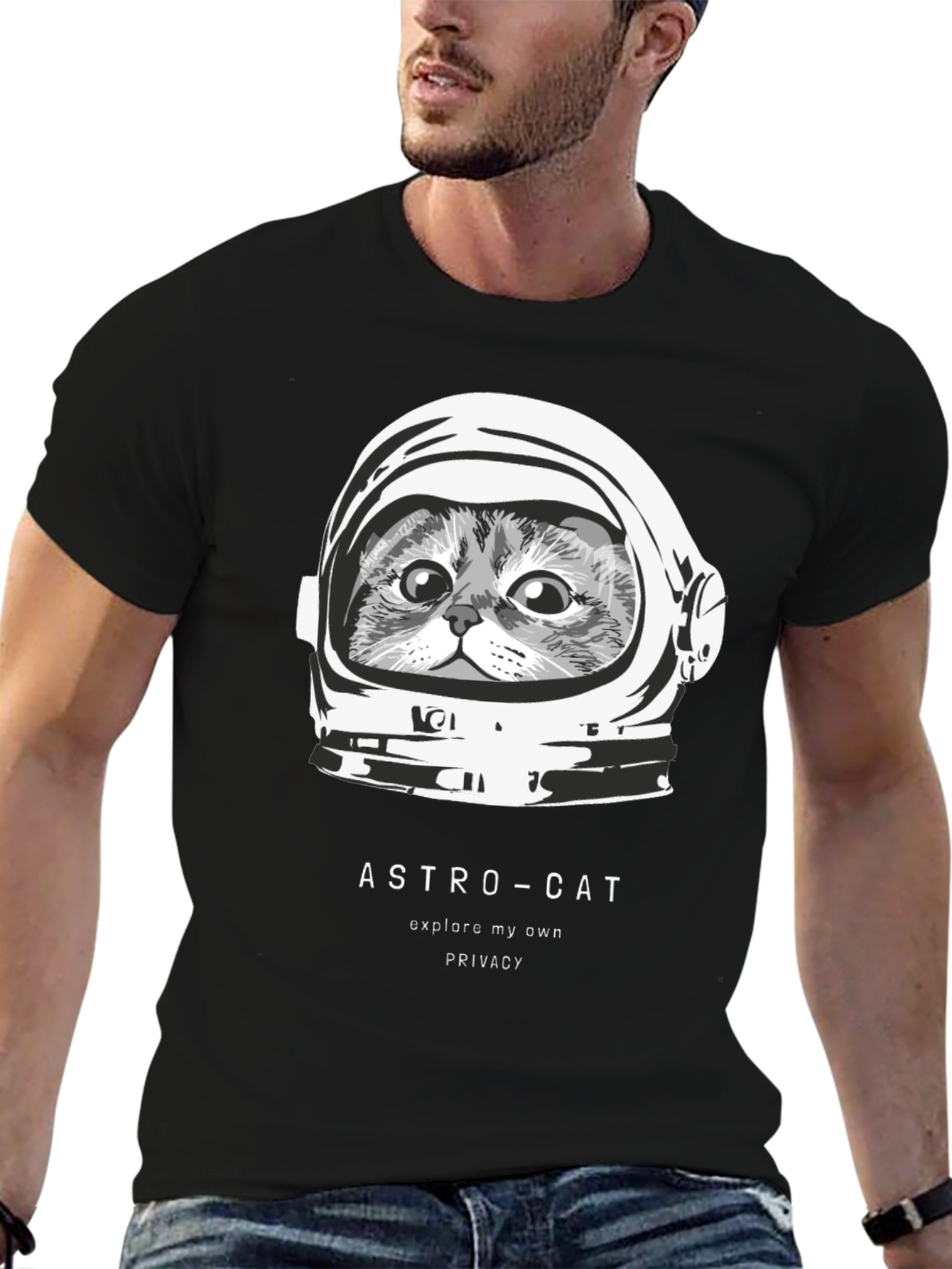 Astro-Cat Graphic Tee - Explore Your Own Privacy